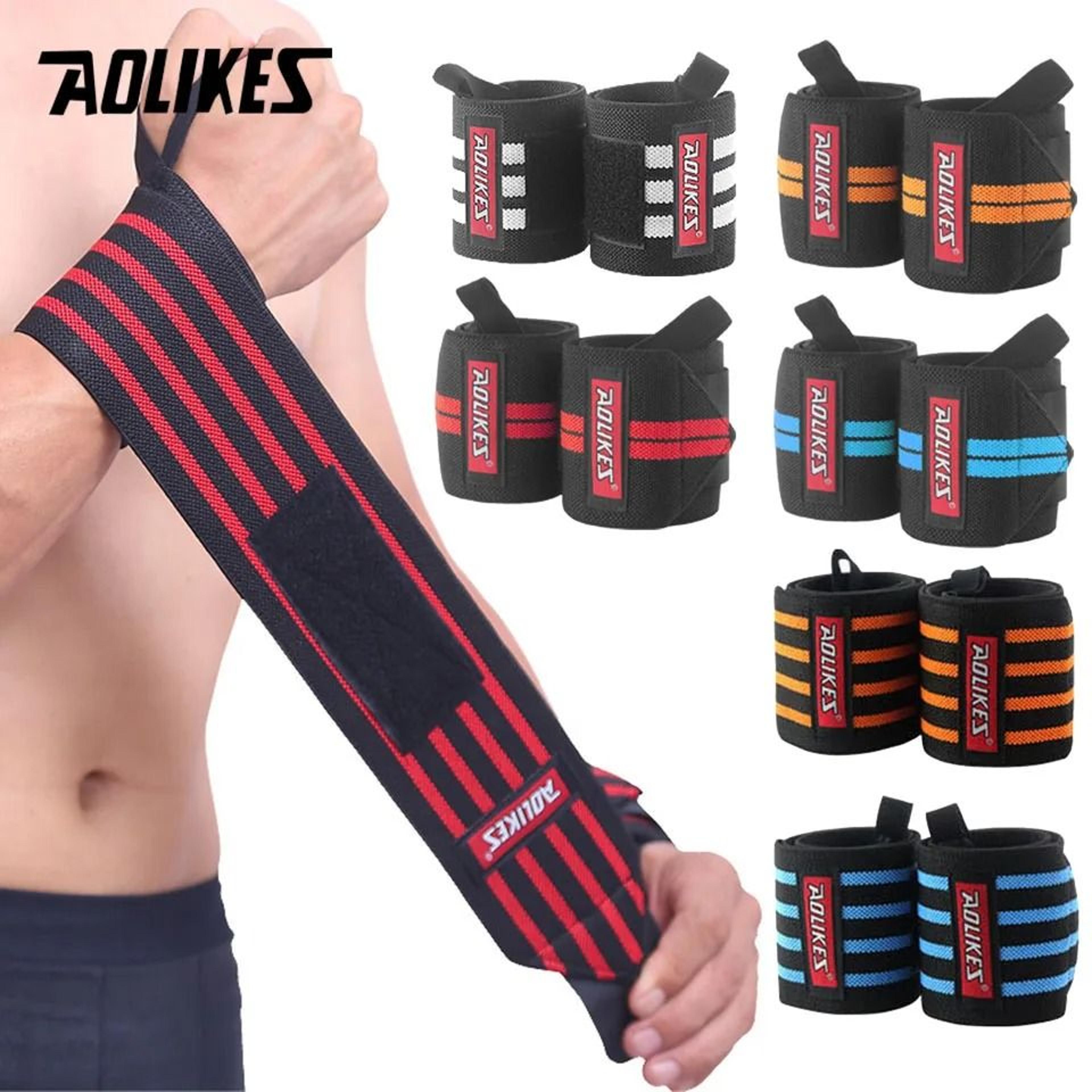 aolikes adjustable weightlifting wrist wraps for powerlifting strength training and gym support