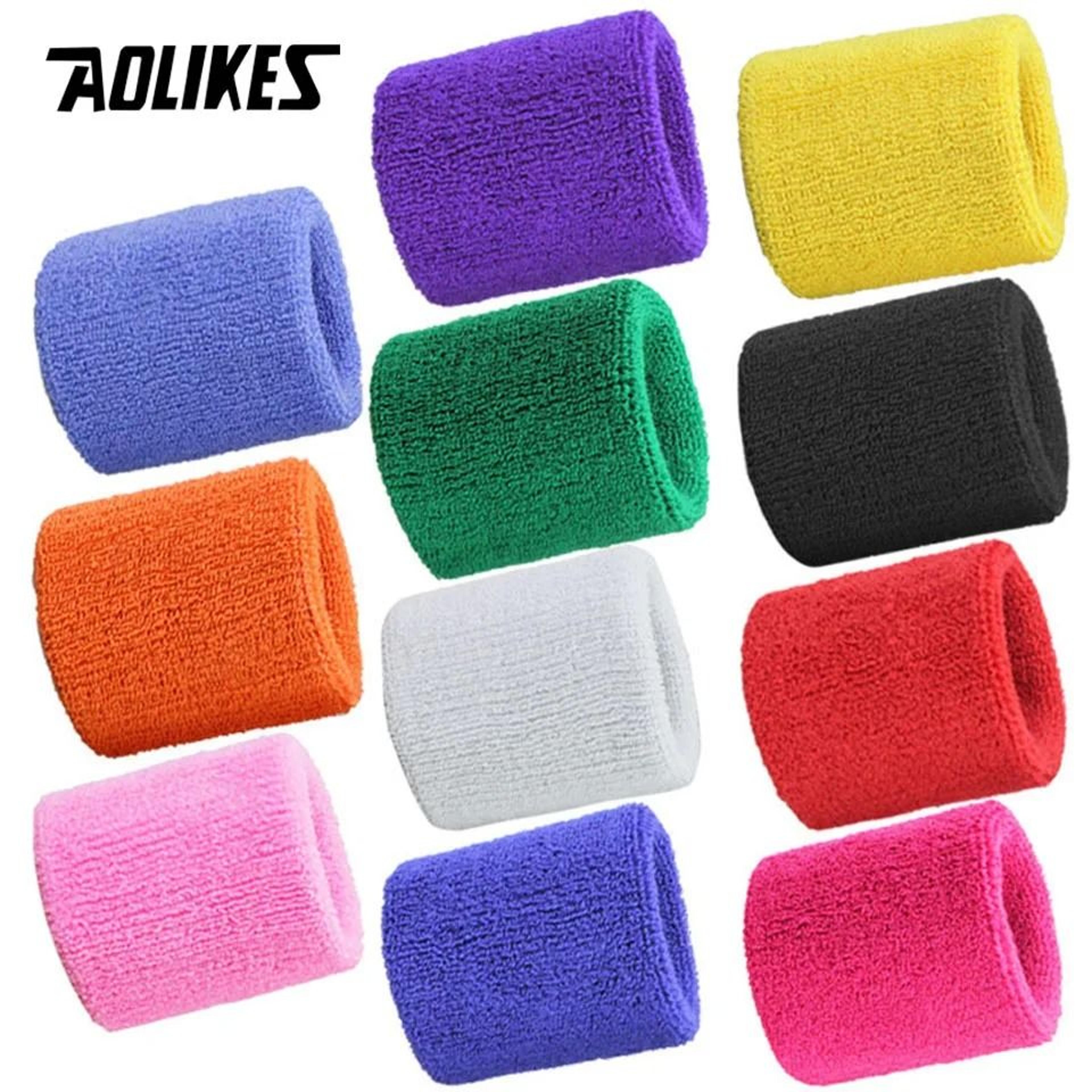 aolikes absorbent sports wristband for tennis basketball volleyball gym and fitness training