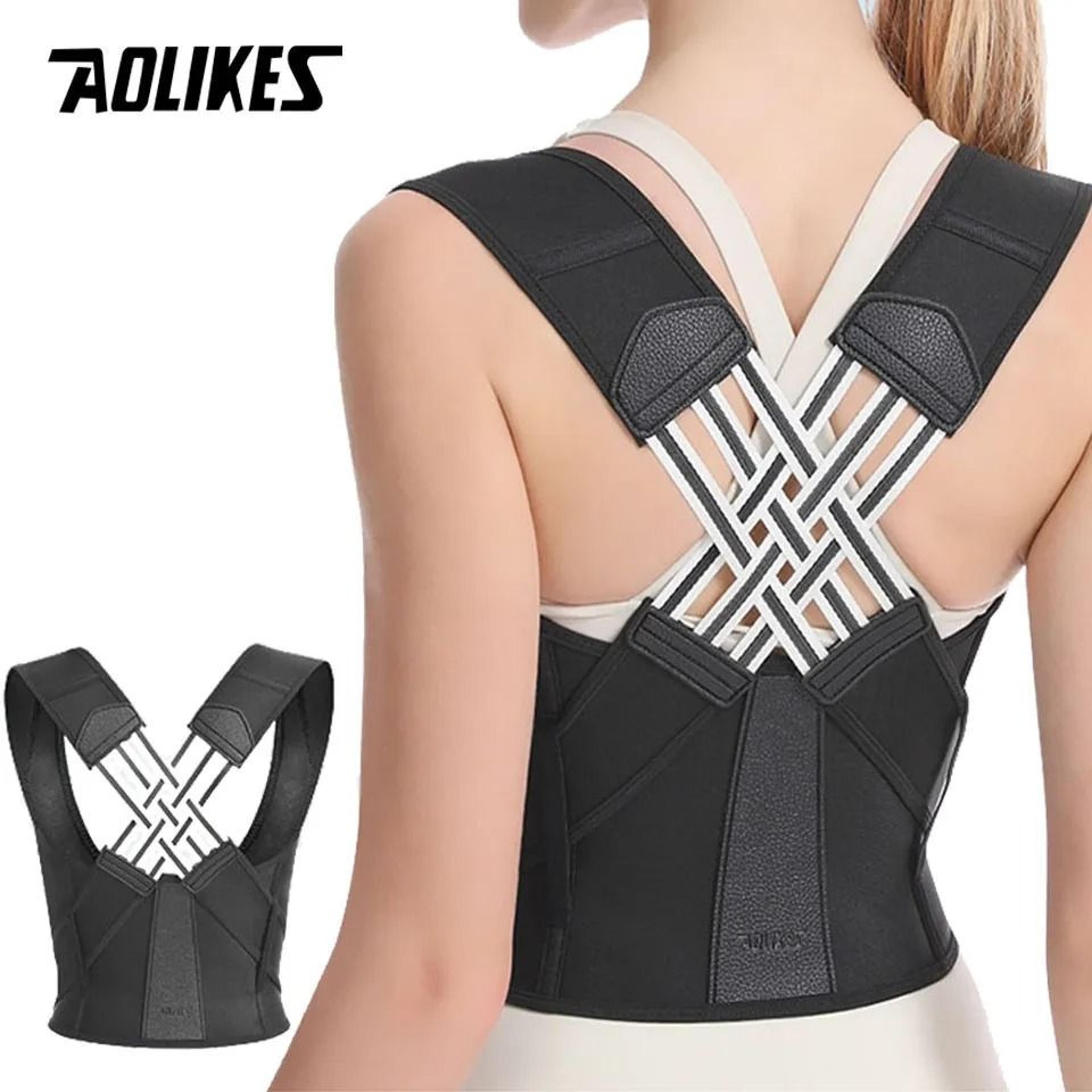 aolikes adjustable breathable back posture corrector for shoulder and upper back support