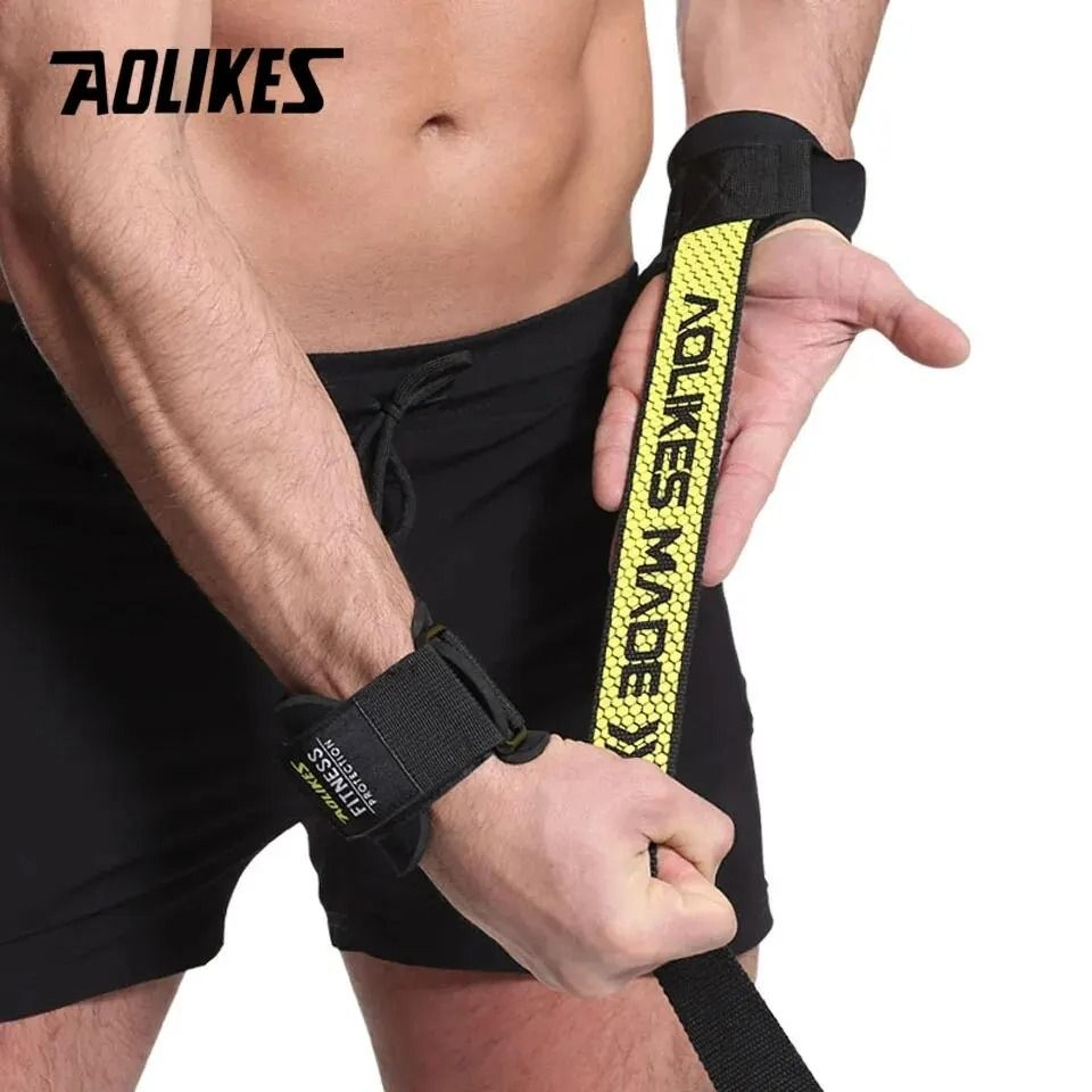 aolikes anti slip weightlifting straps with wrist support