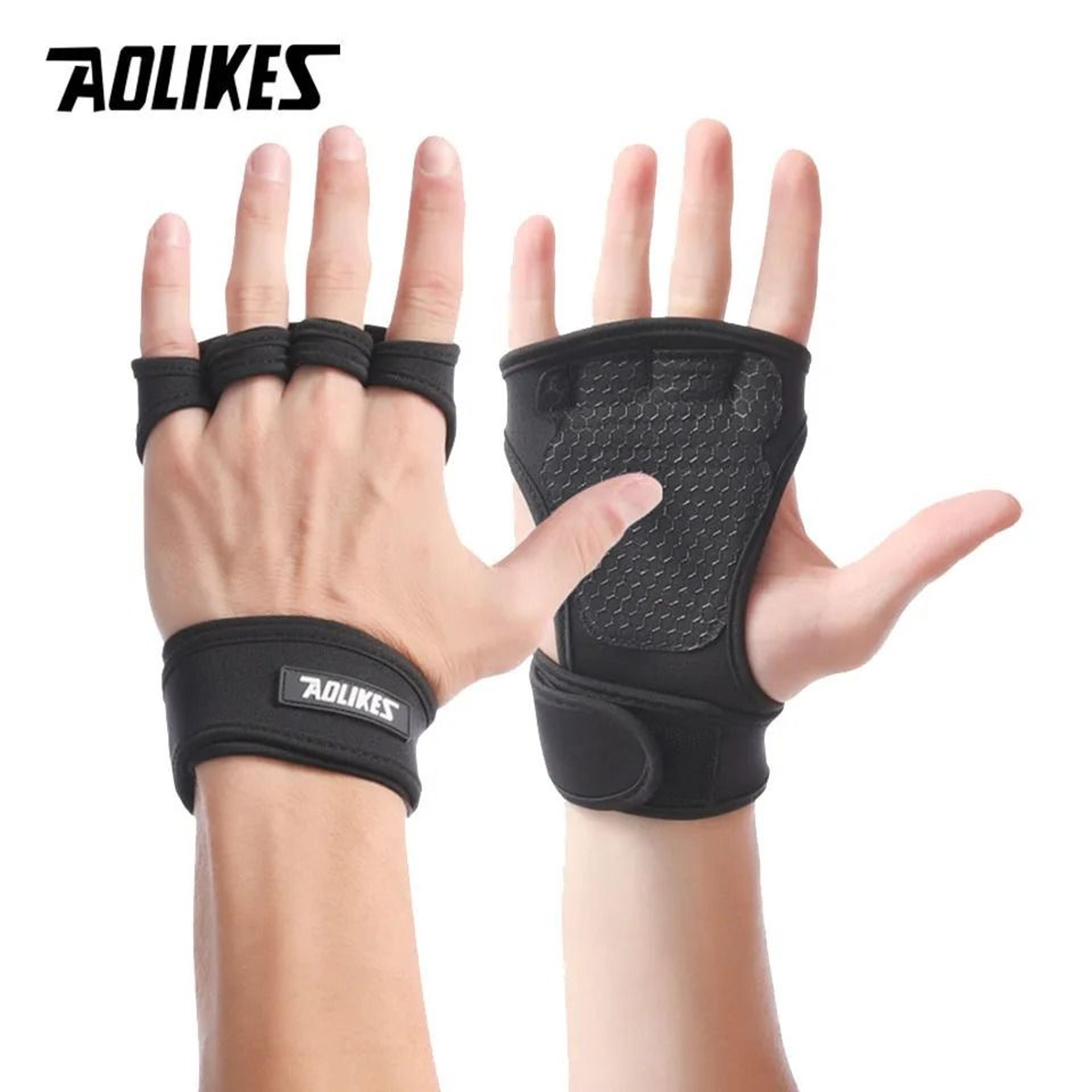aolikes anti slip weight lifting gloves with wrist support