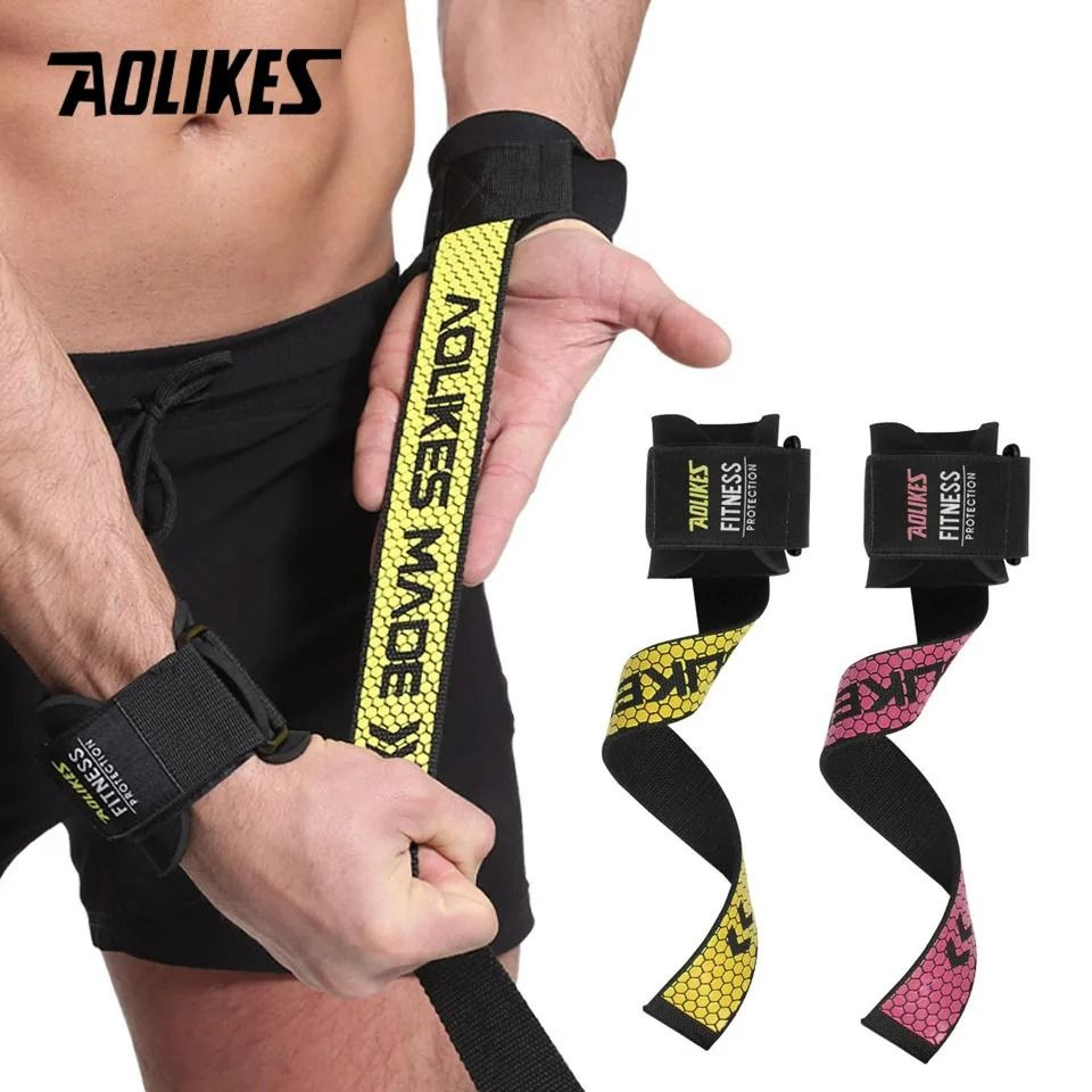 aolikes weight lifting grips with wrist support