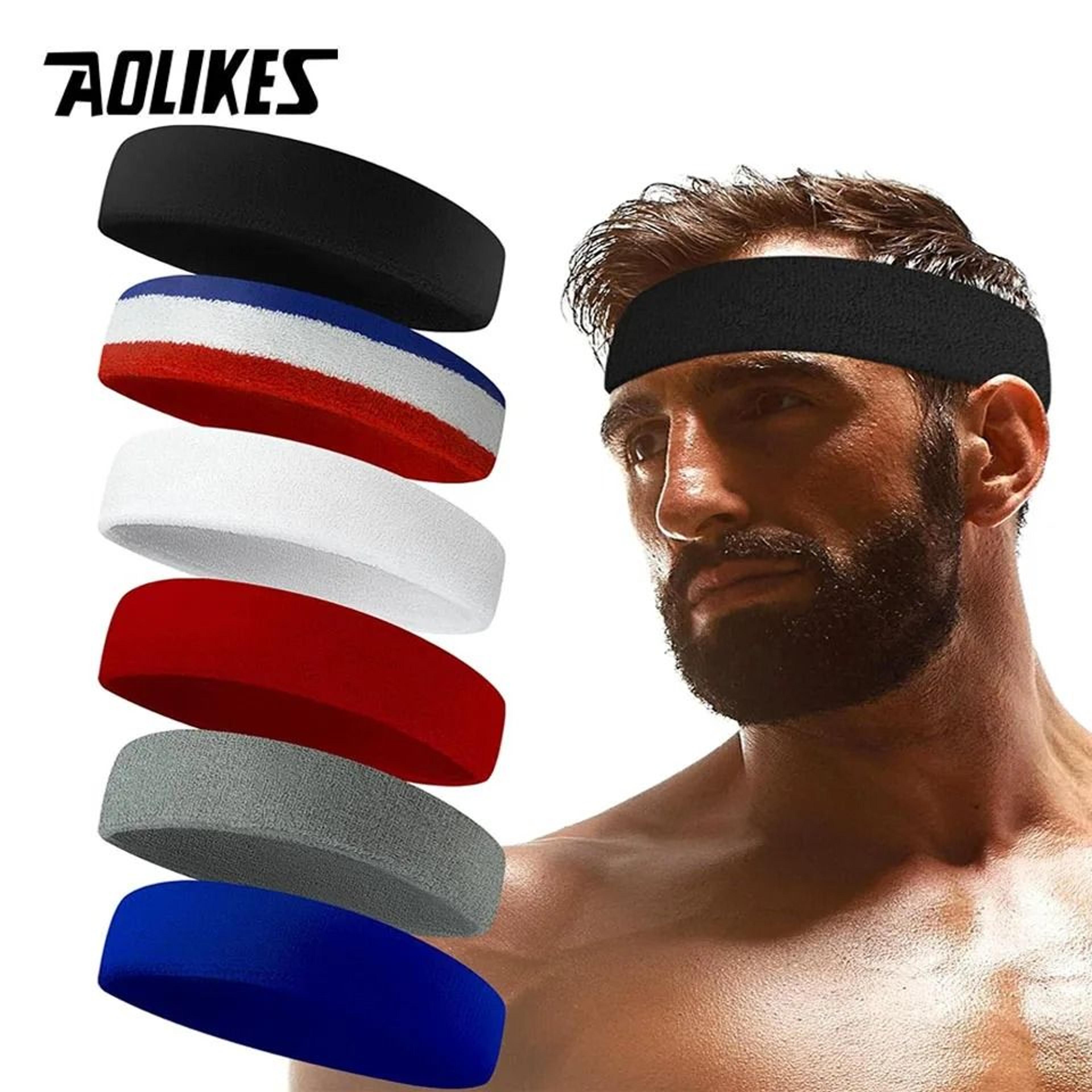 aolikes moisture wicking terry cloth sports headband