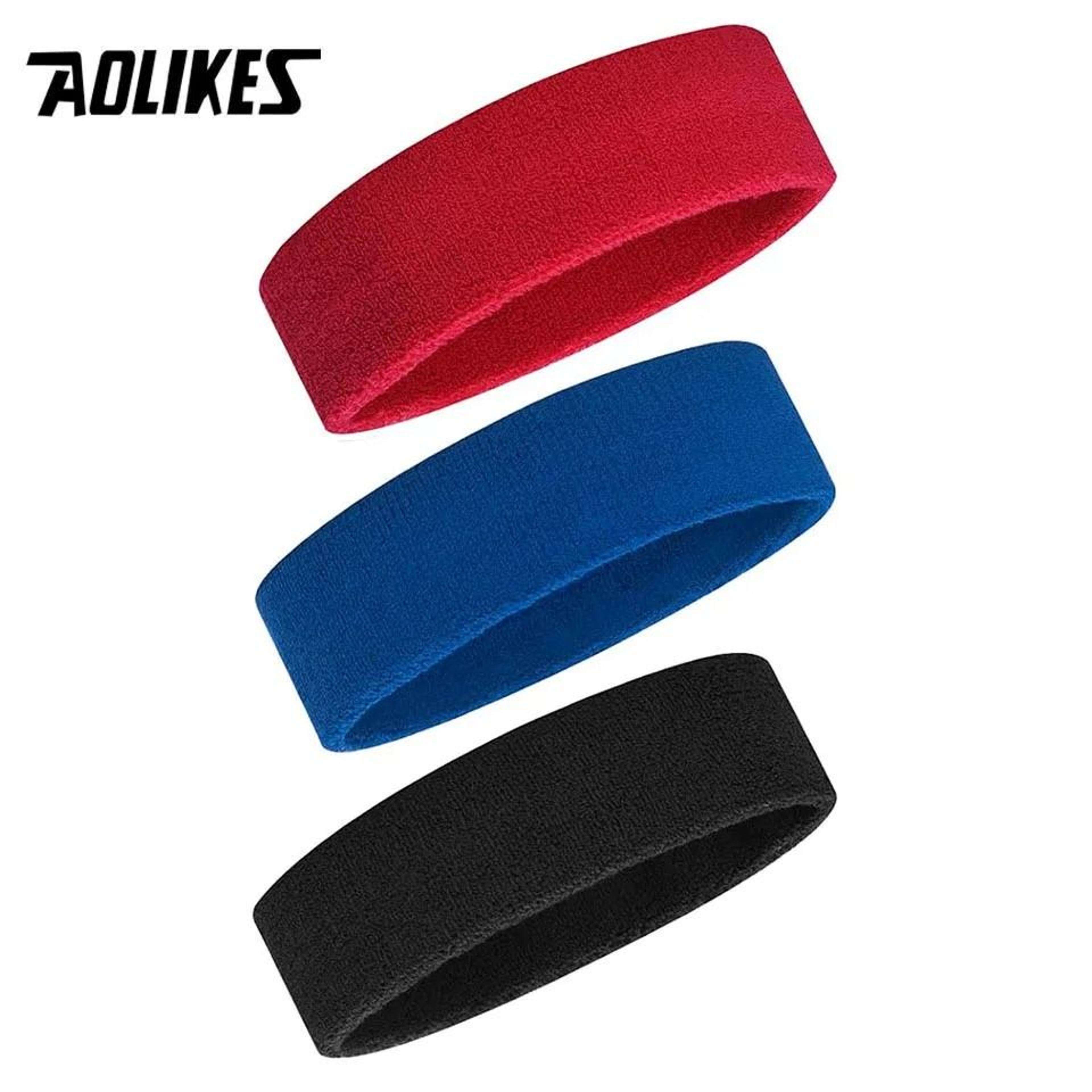 aolikes 3 pack moisture wicking sports headbands