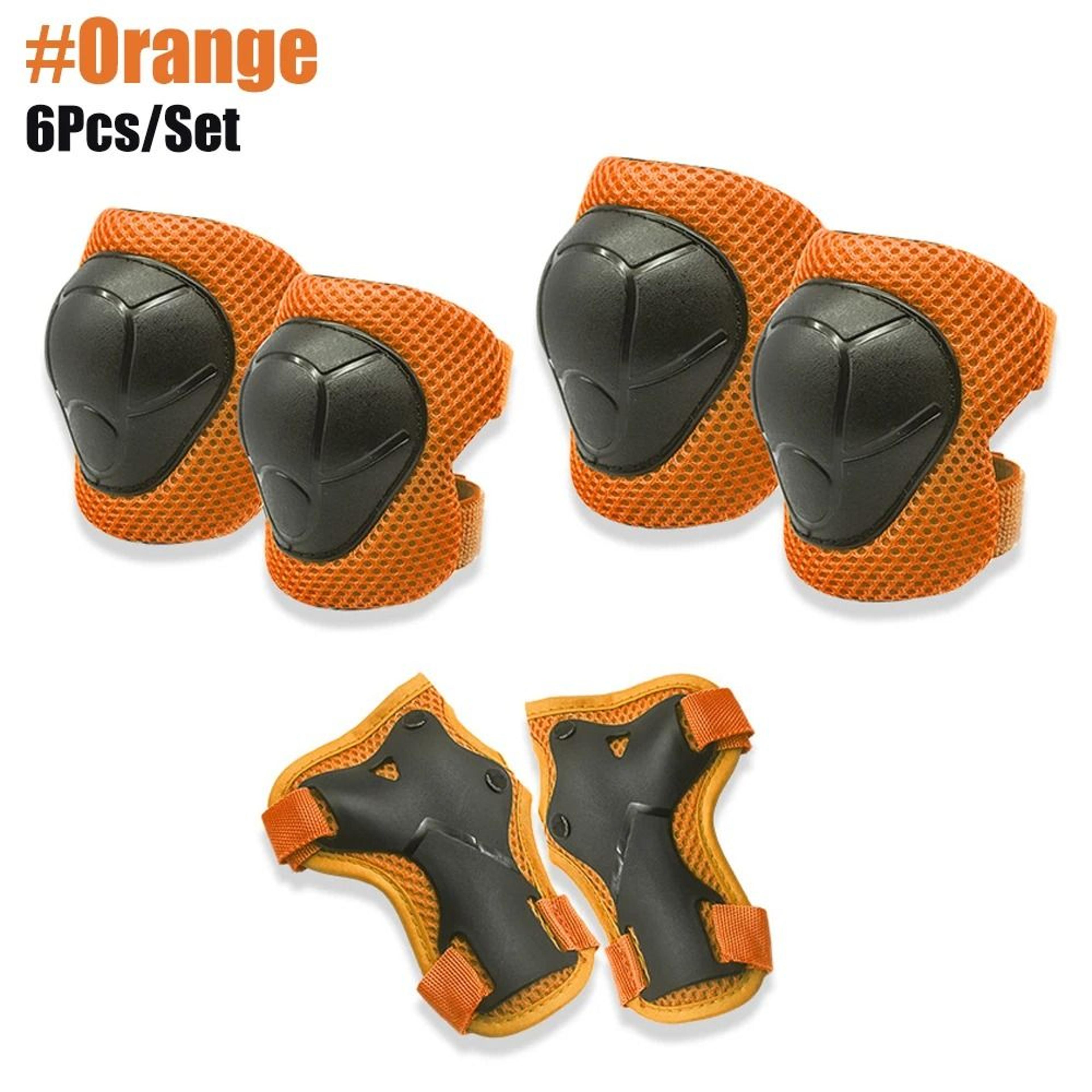 6 piece kids protective gear set with knee elbow and wrist guards
