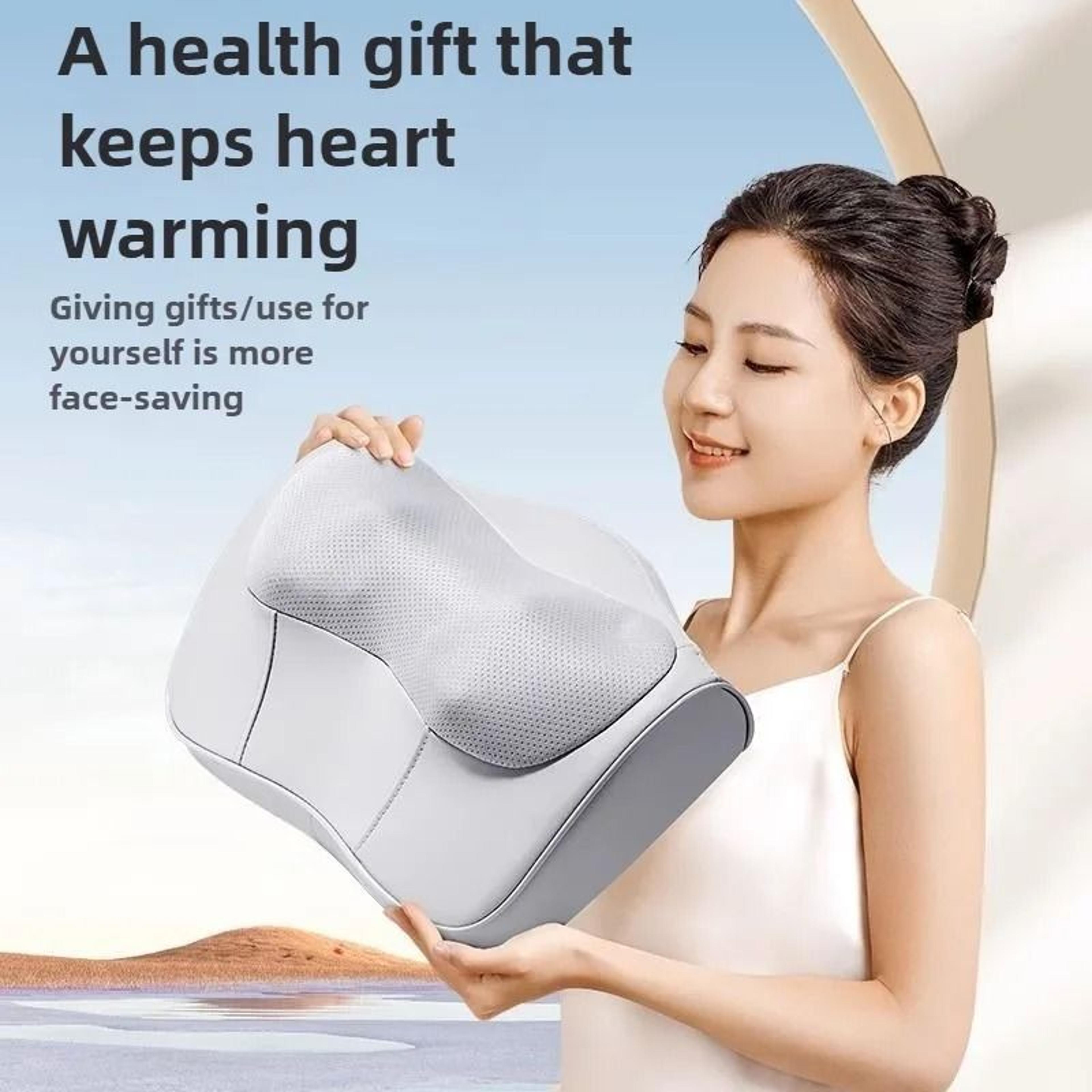 heated shiatsu neck massage pillow