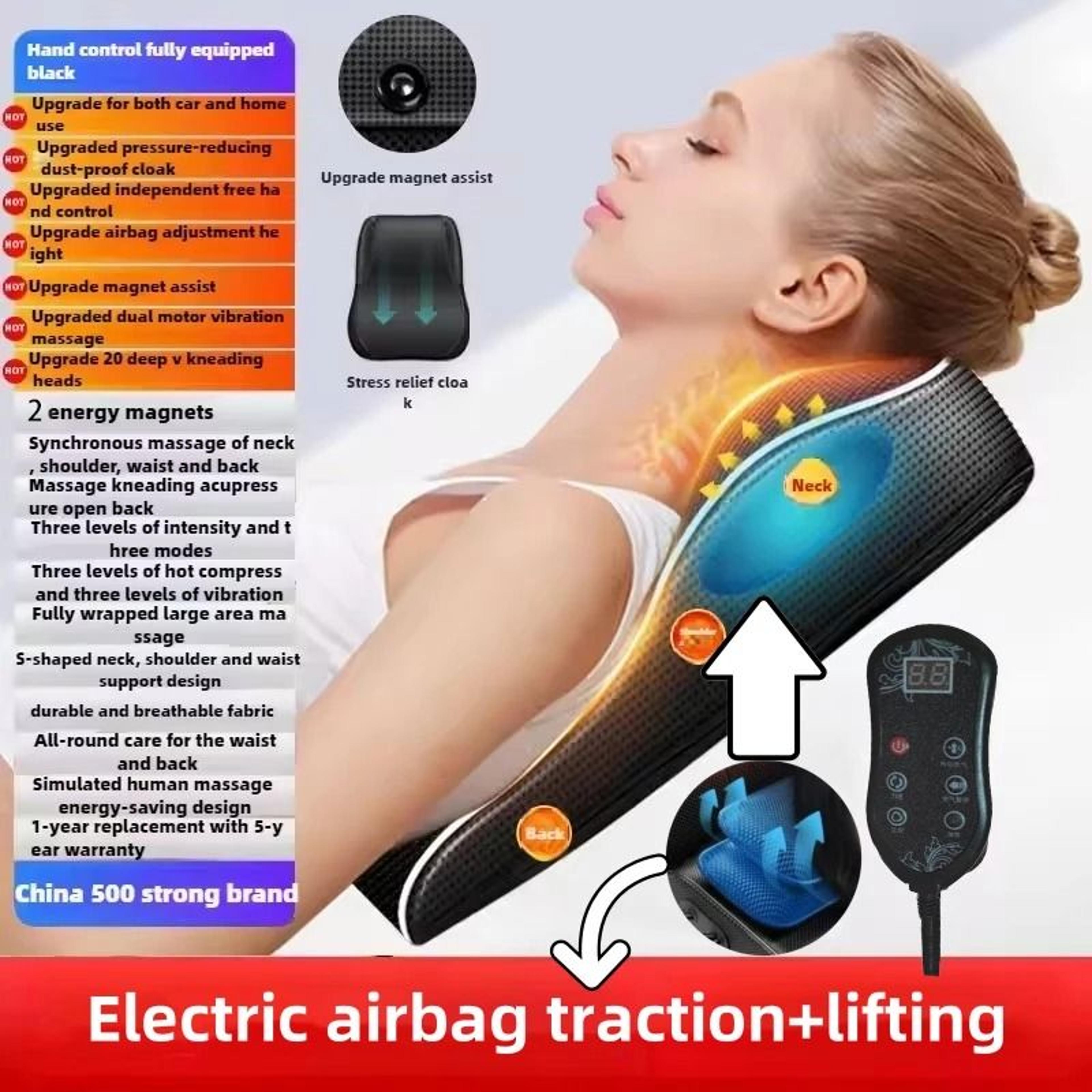 heated shiatsu massage pillow for neck back and shoulders