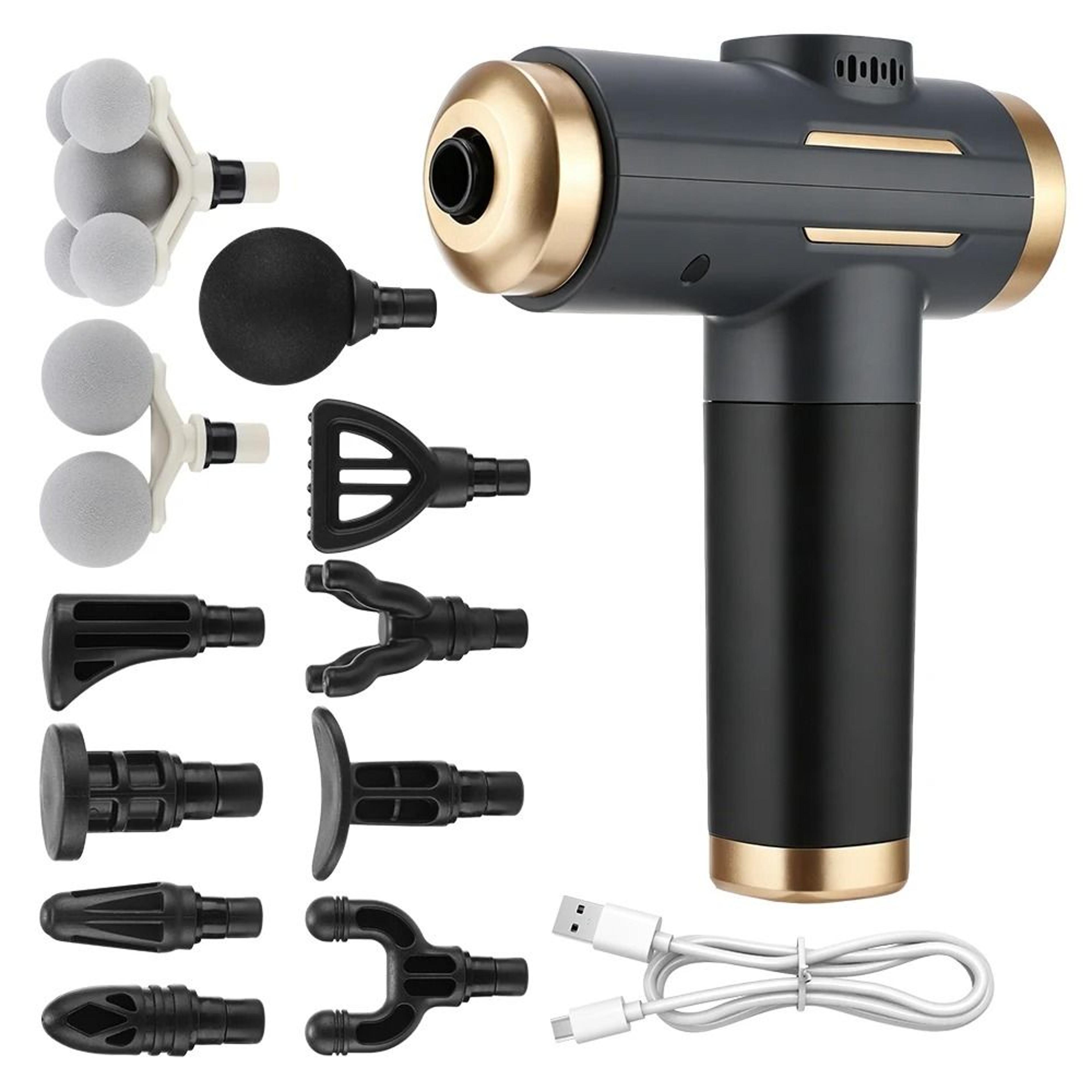99 speed deep tissue massage gun with 11 heads