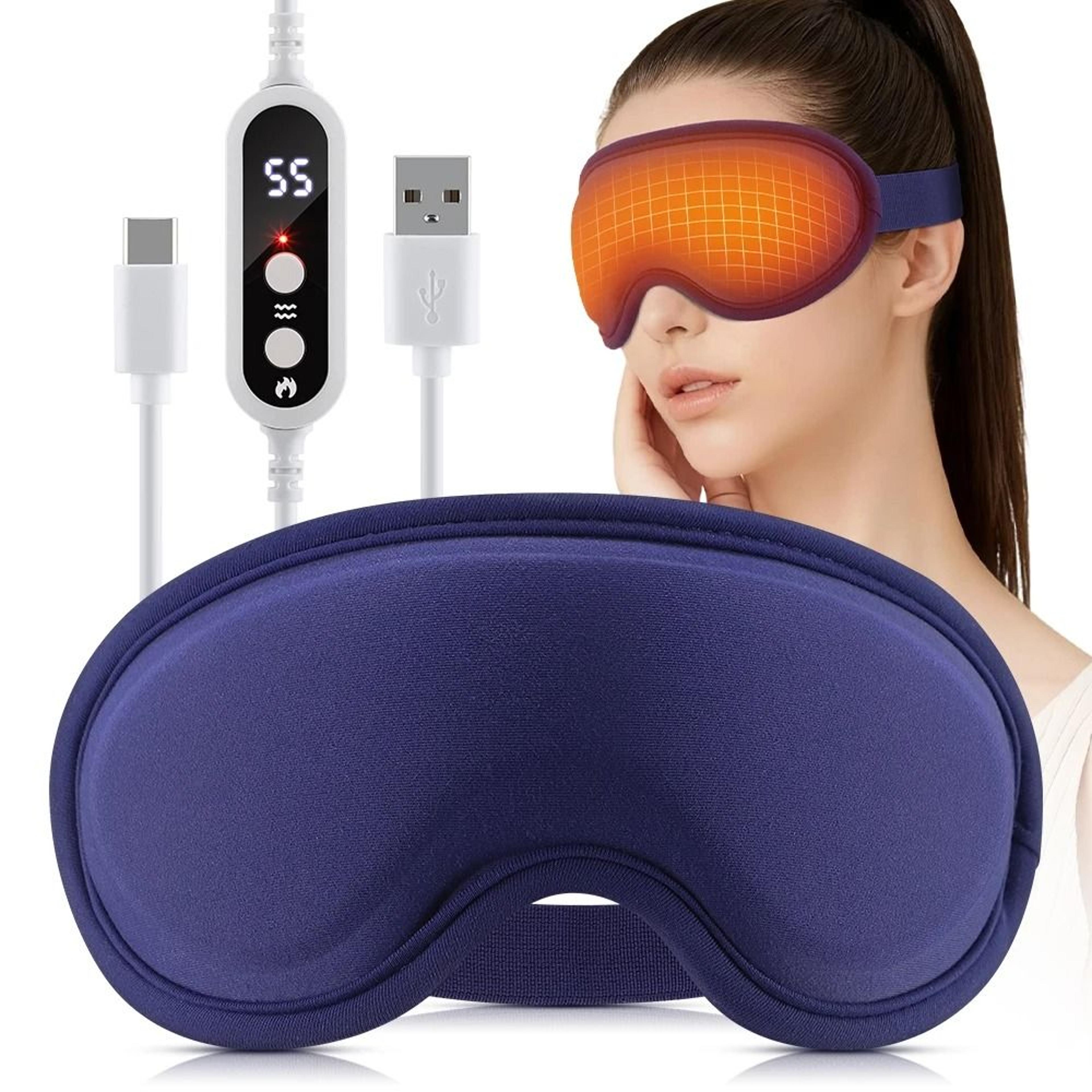 usb heated eye massage mask with adjustable vibration