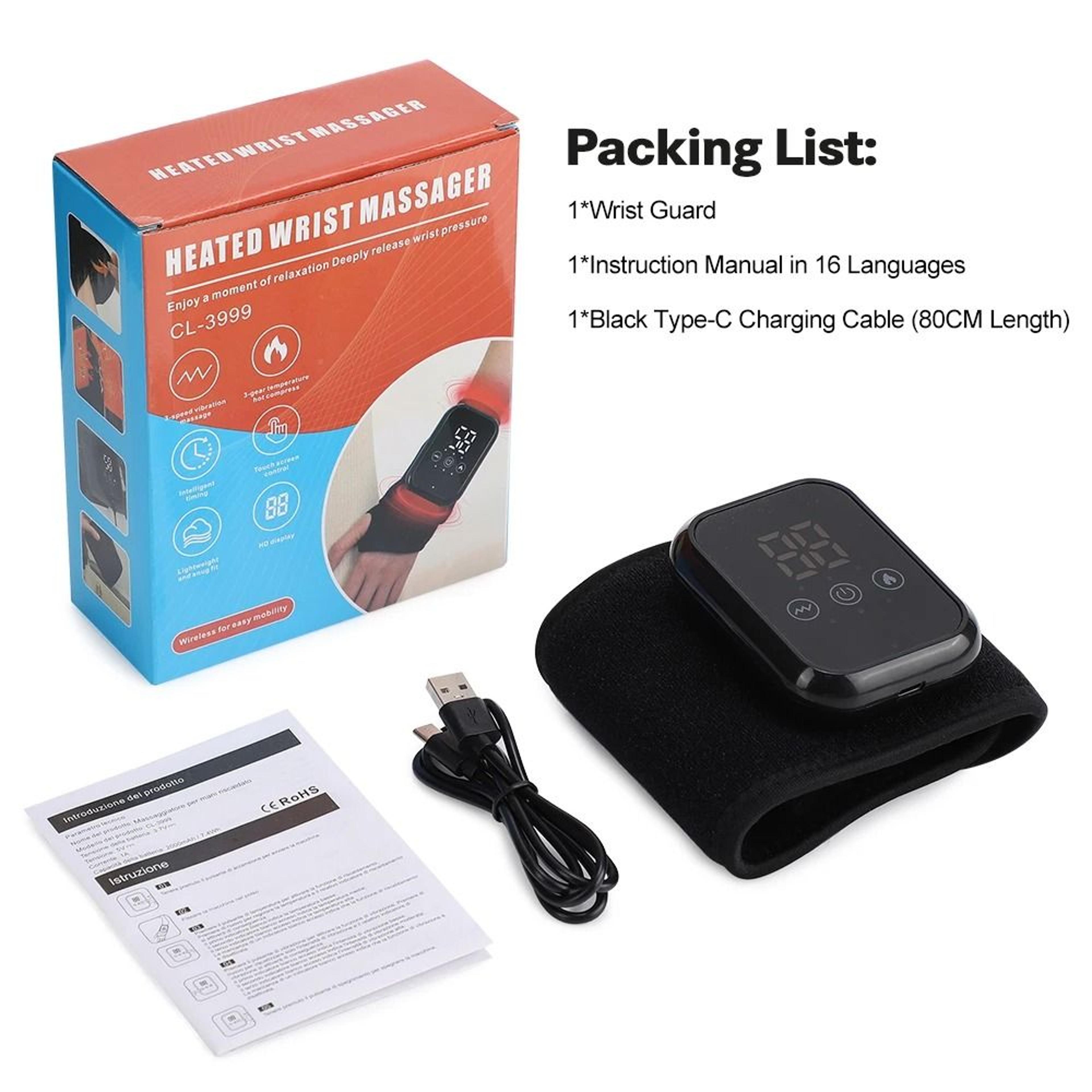 adjustable heated wrist massage wrap