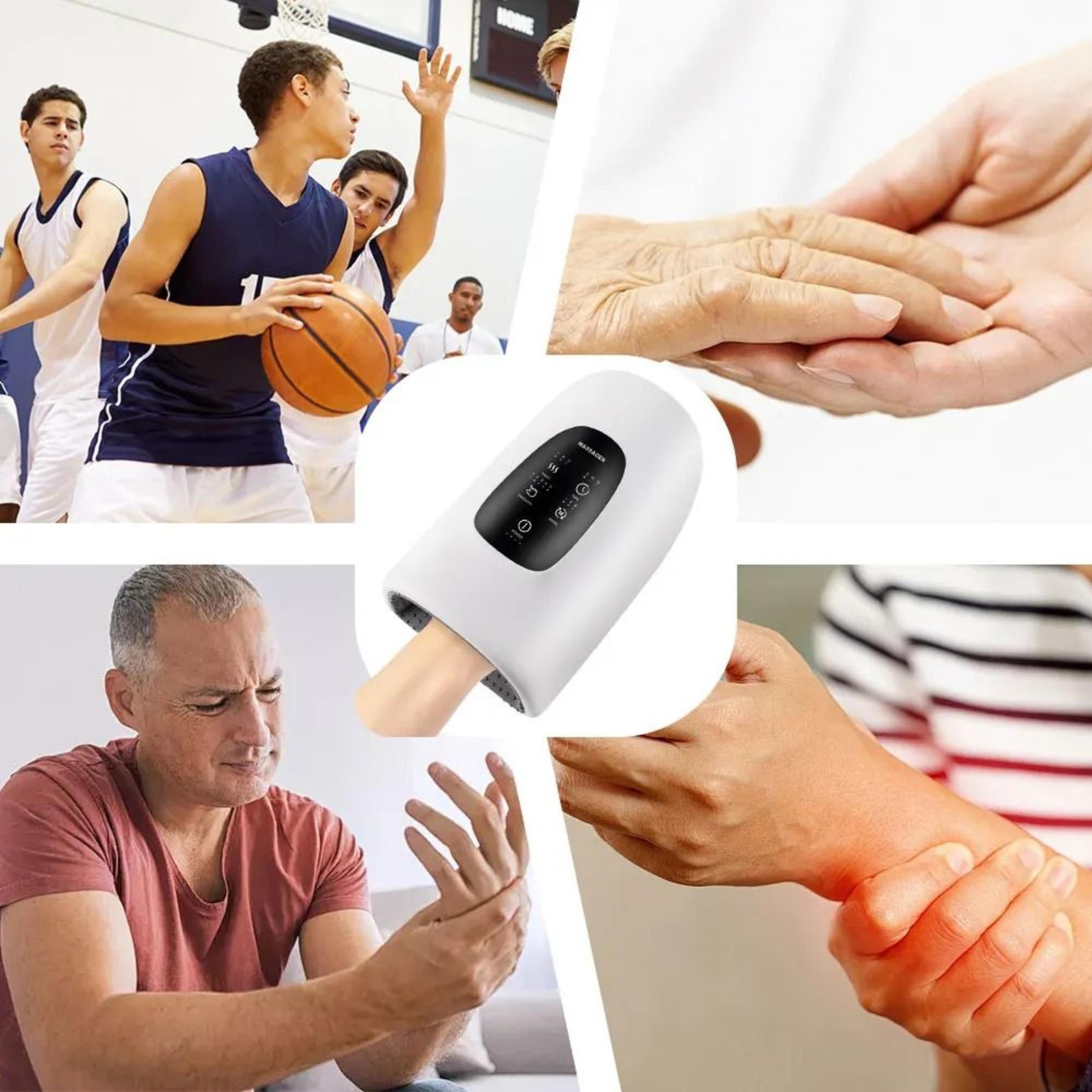 heated air compression hand massager for finger relaxation