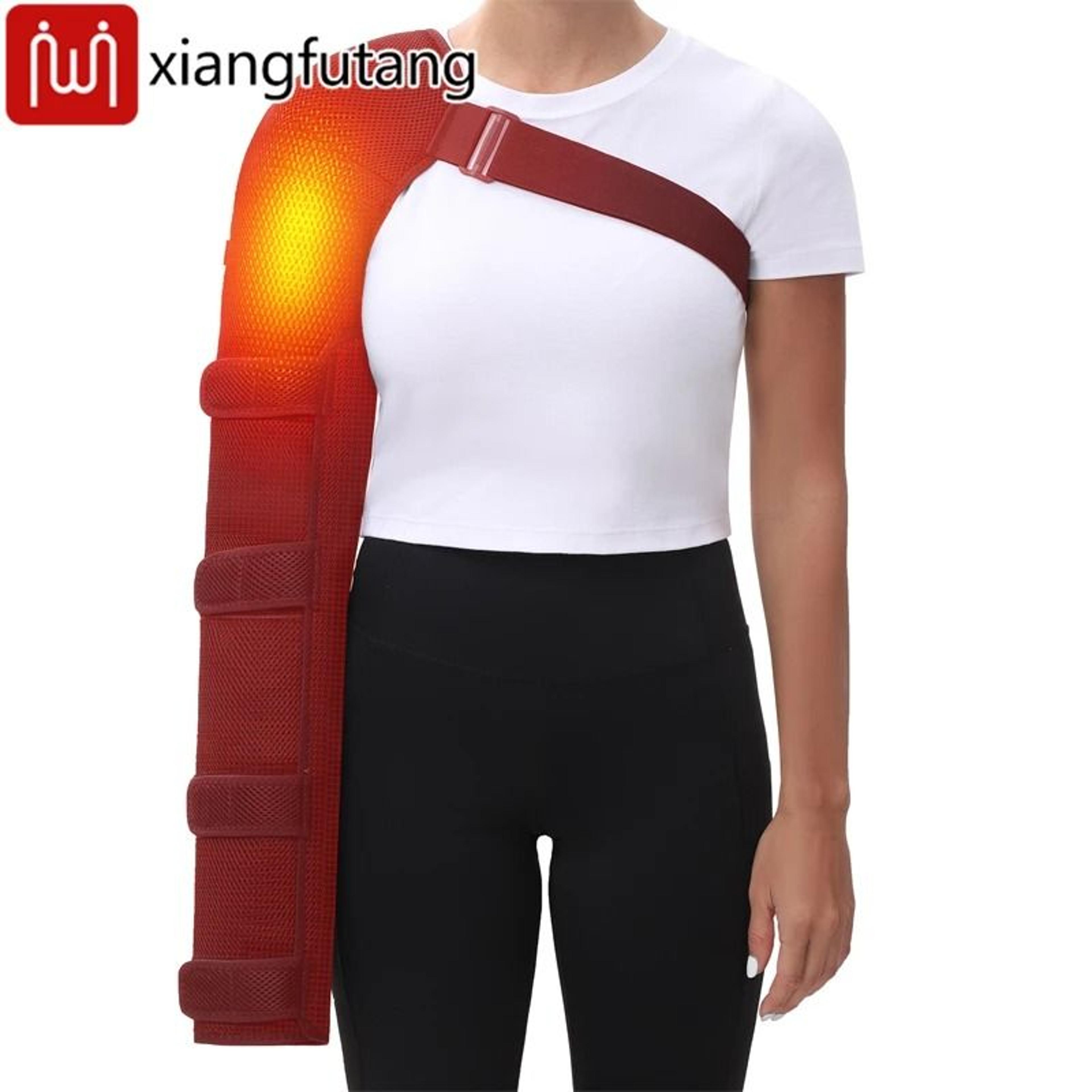 ultra long heated vibration wrap for shoulder arm and hand