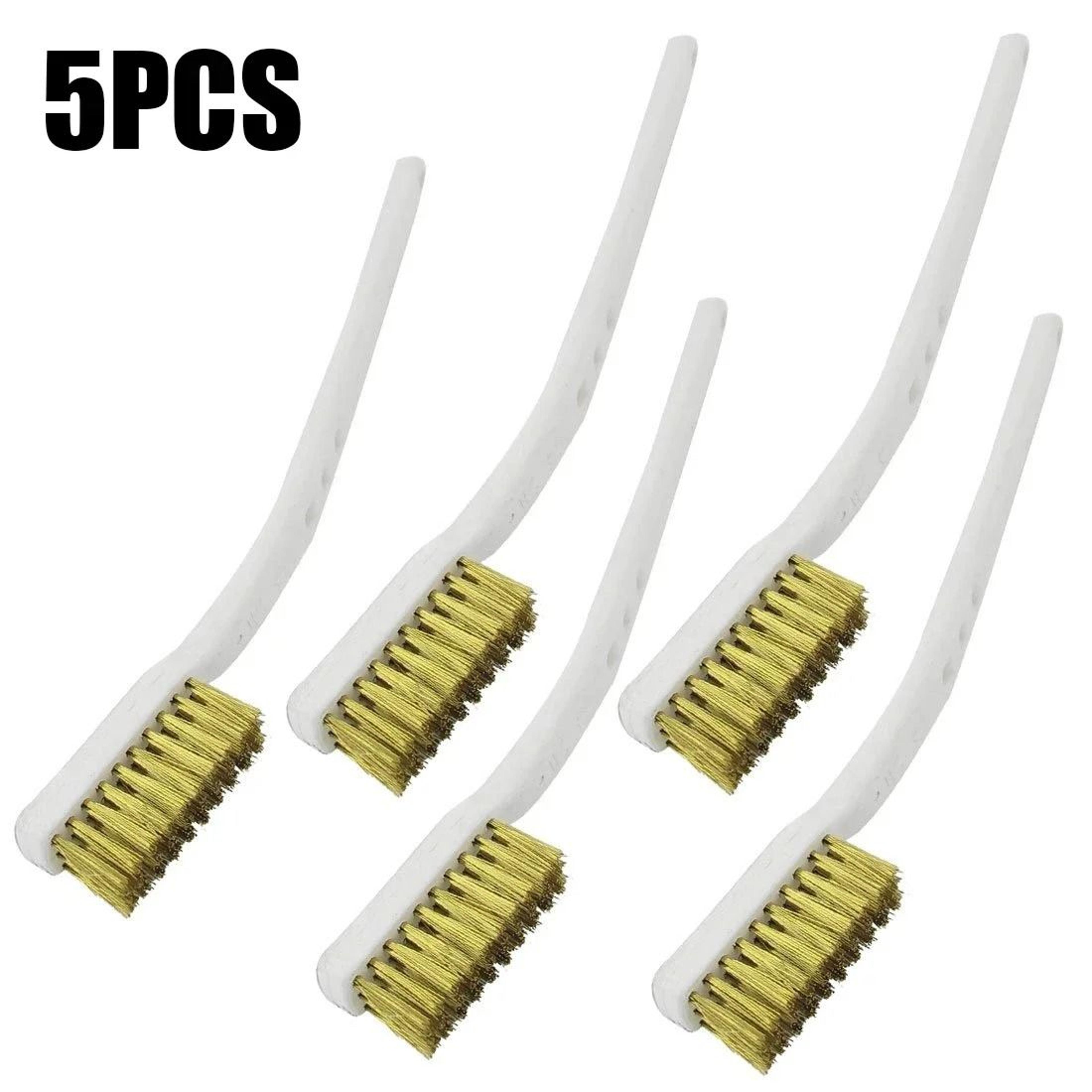 5 piece 175mm brass wire brush rust remover set