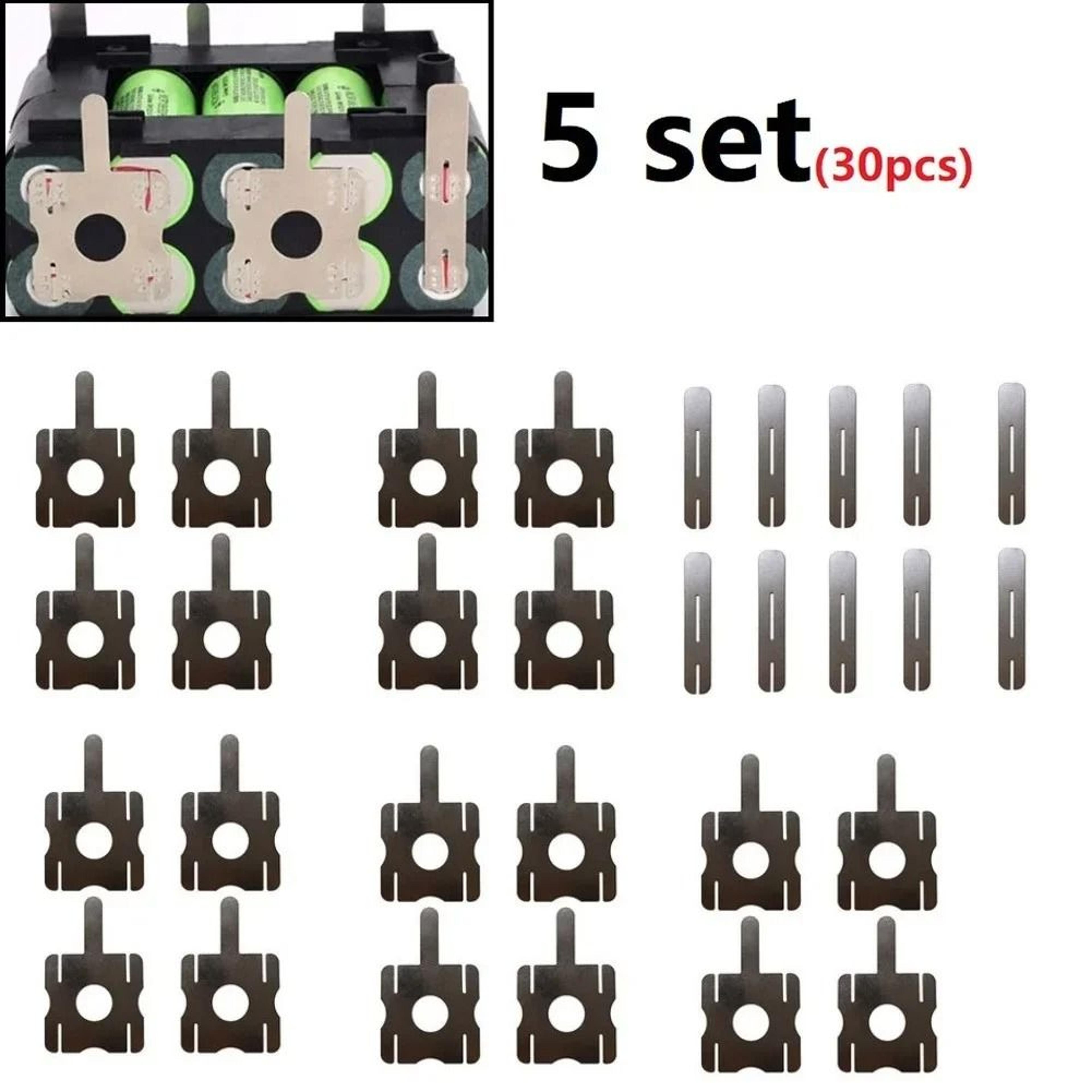 30 piece nickel plated battery spot welding sheet set