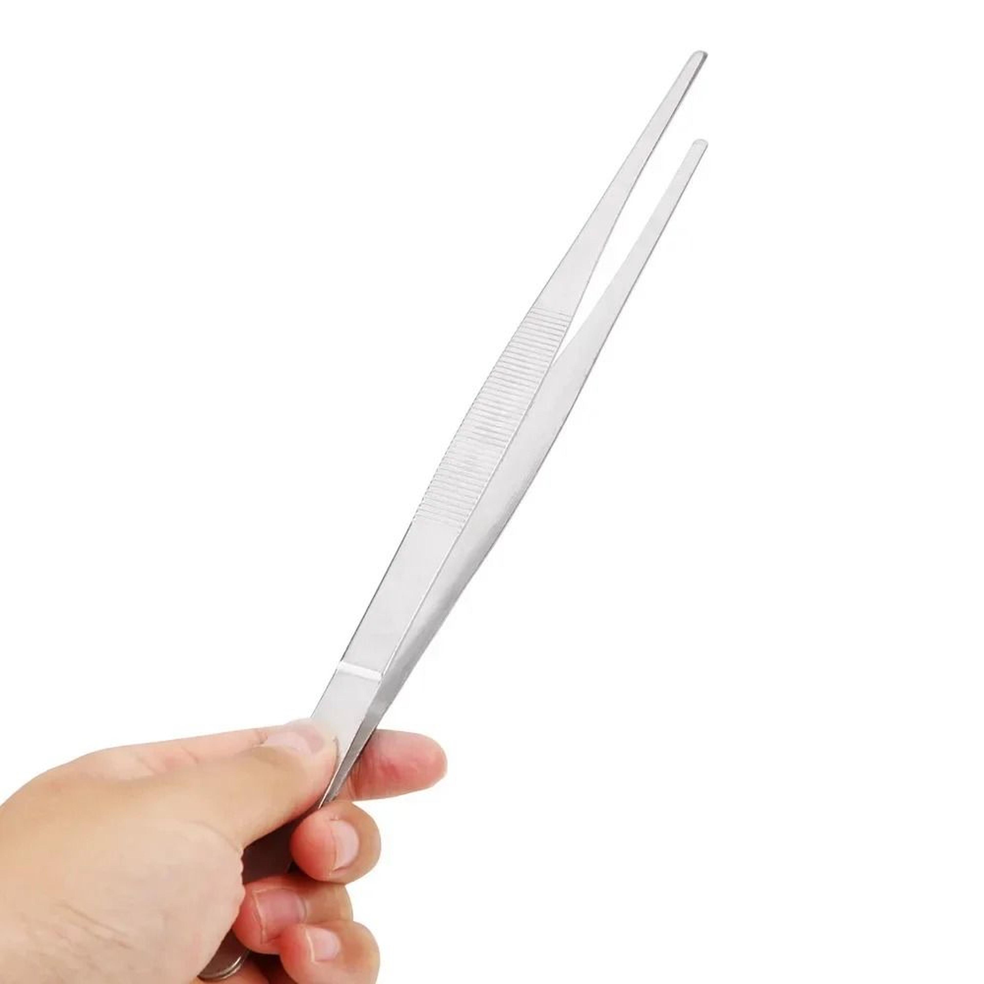 precision long stainless steel kitchen tweezers