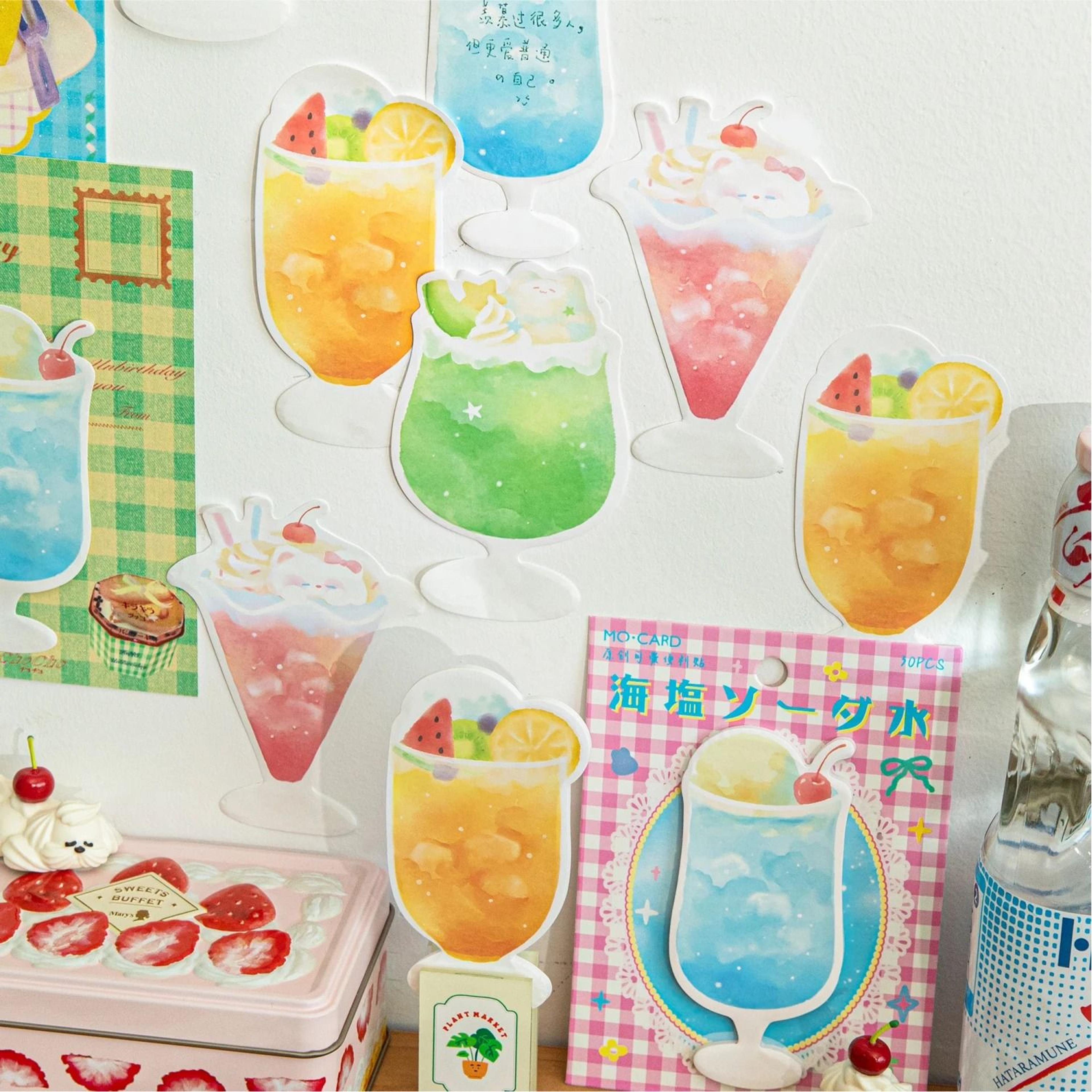 teatime kawaii junk journal background paper set