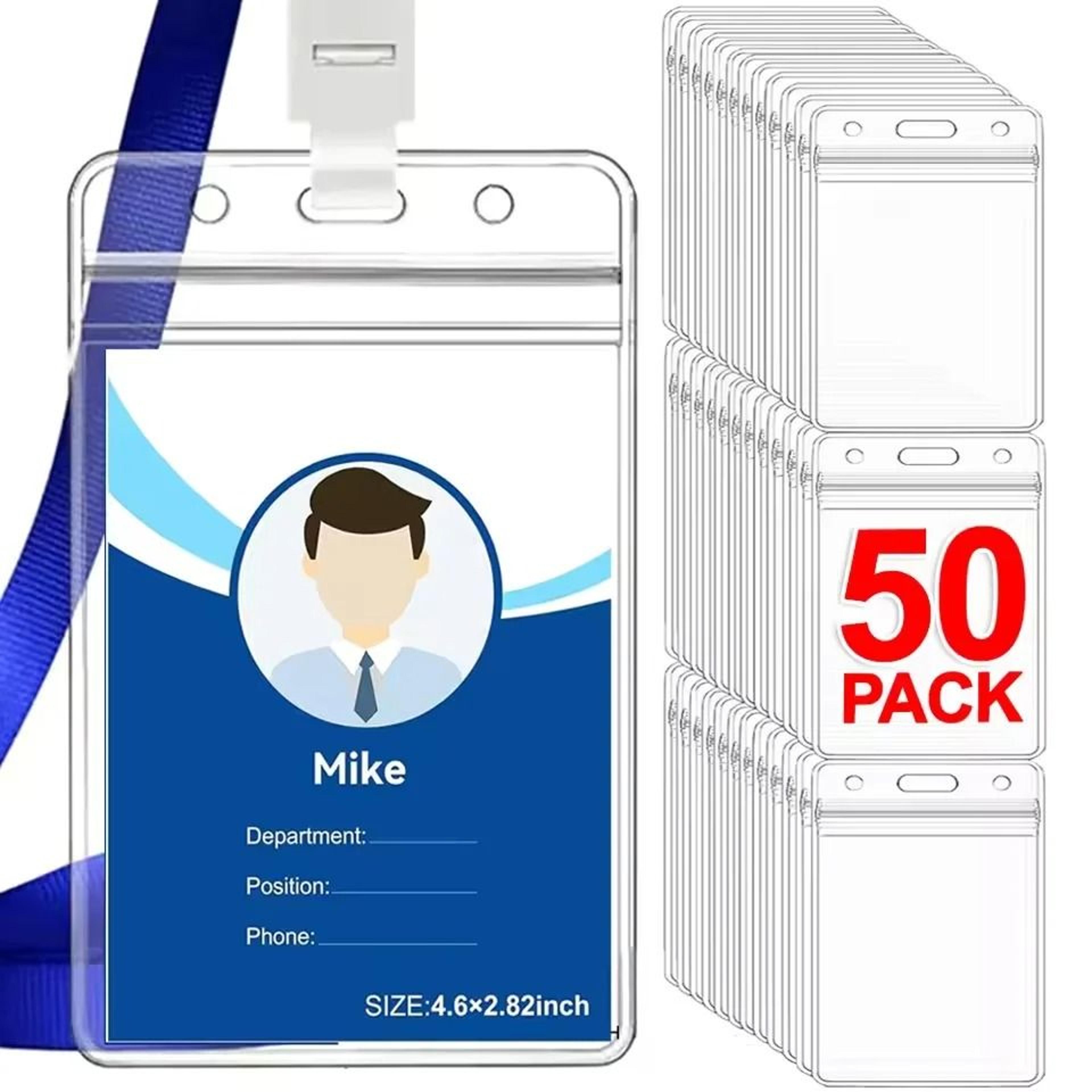 clearguard waterproof vertical id badge holders
