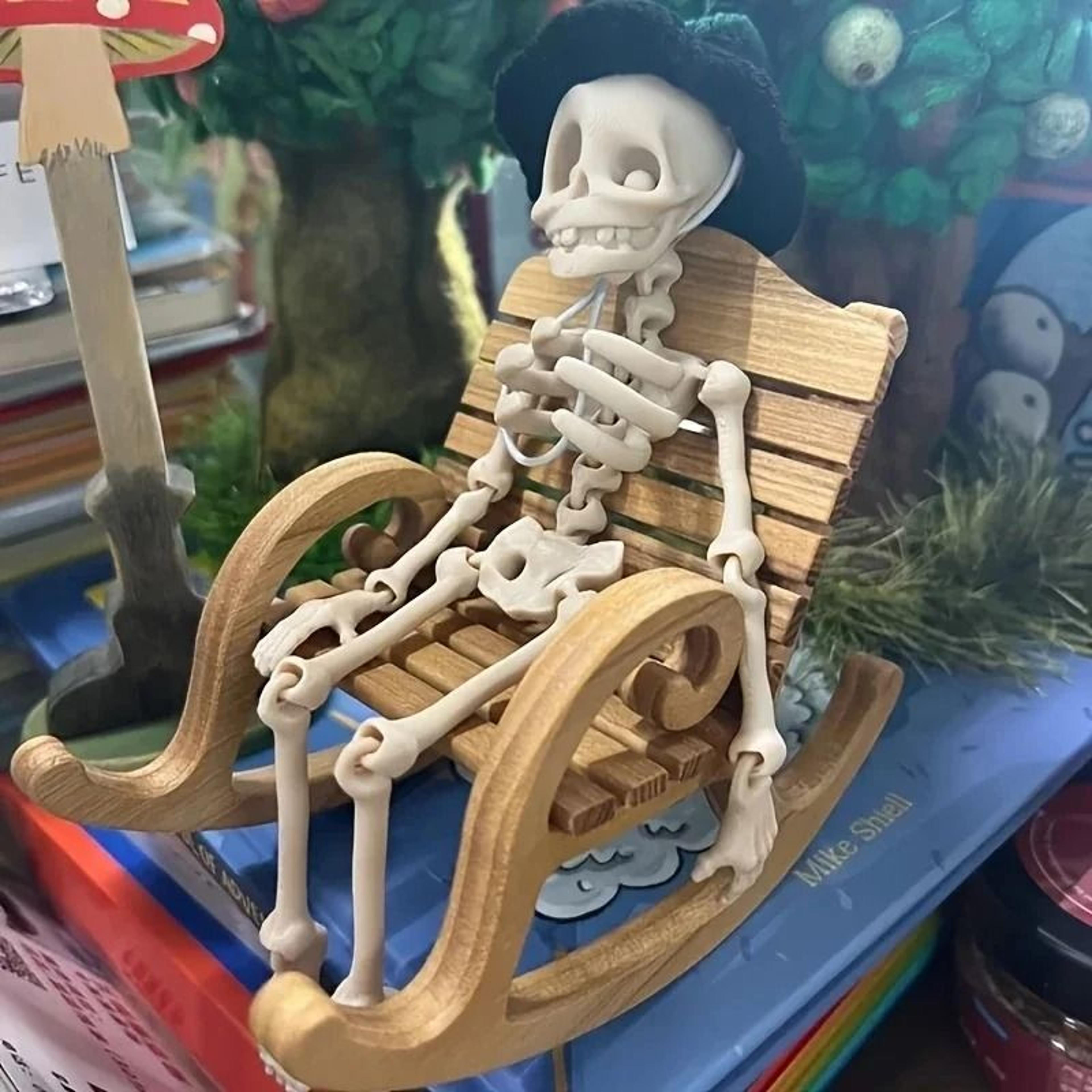 glowbones poseable luminous skull fridge magnet