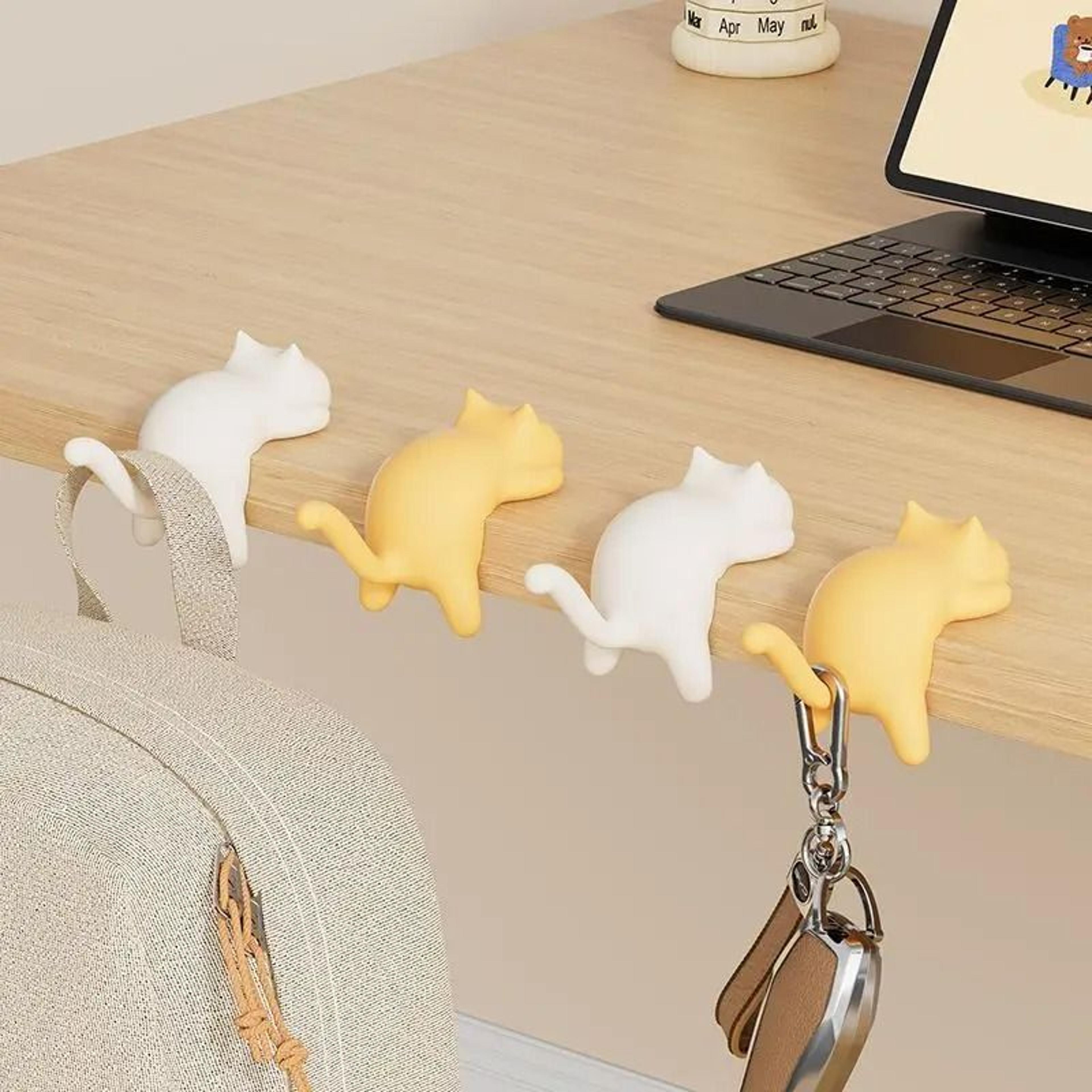 kawaii cat table edge hook for keys bags and accessories