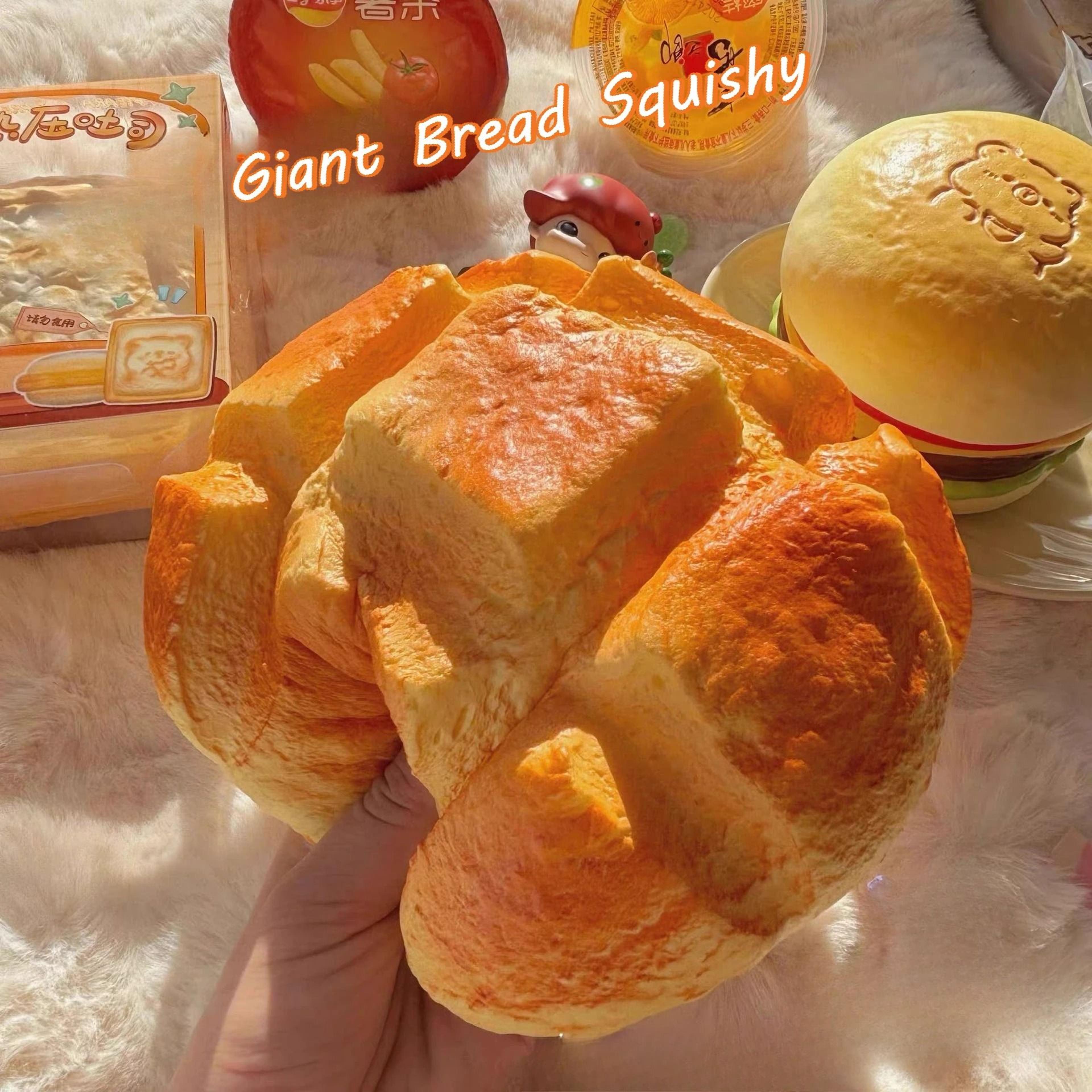 jumbo bread squishy slow rising stress relief toy for everyone