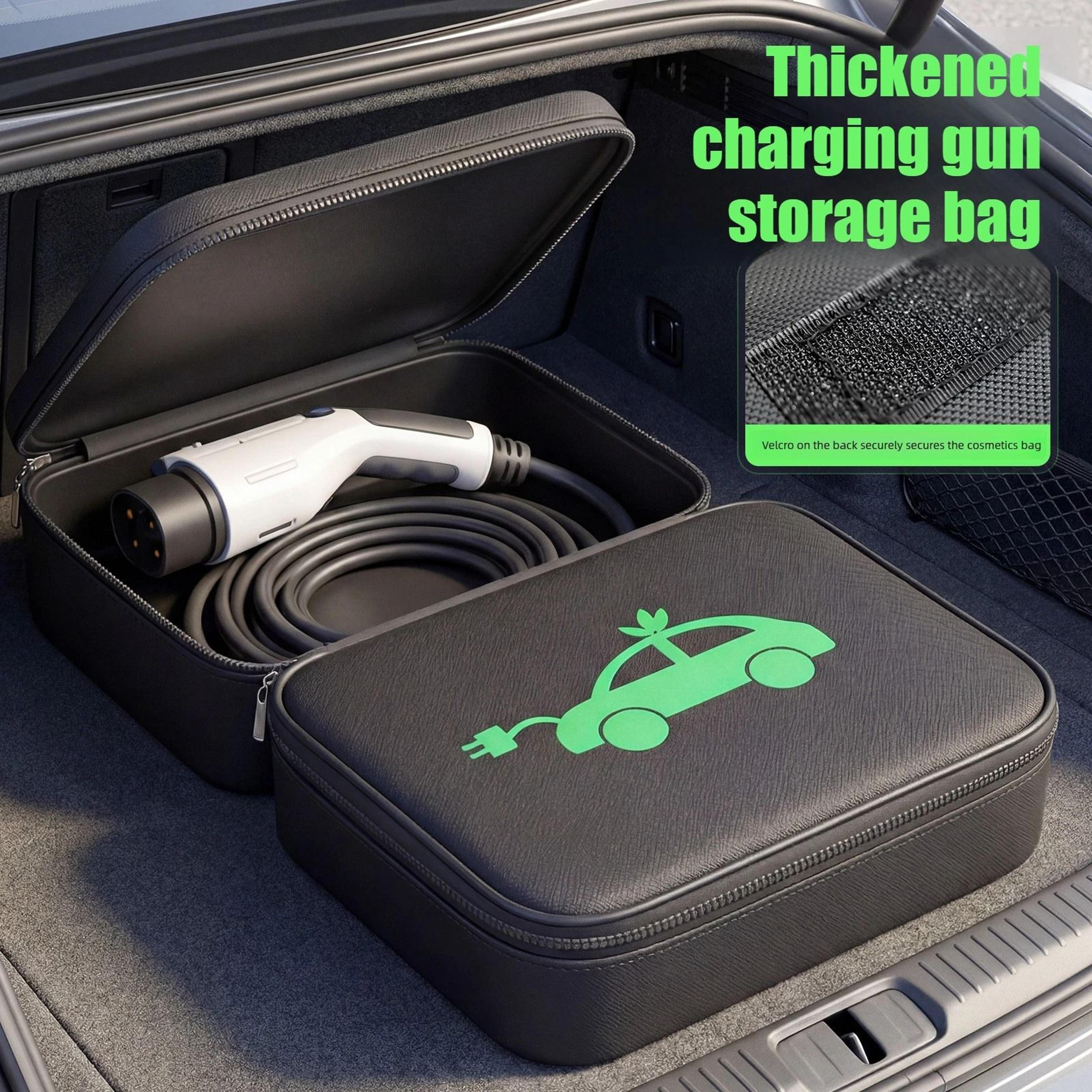 1pc waterproof ev charging cable storage carry bag with handle