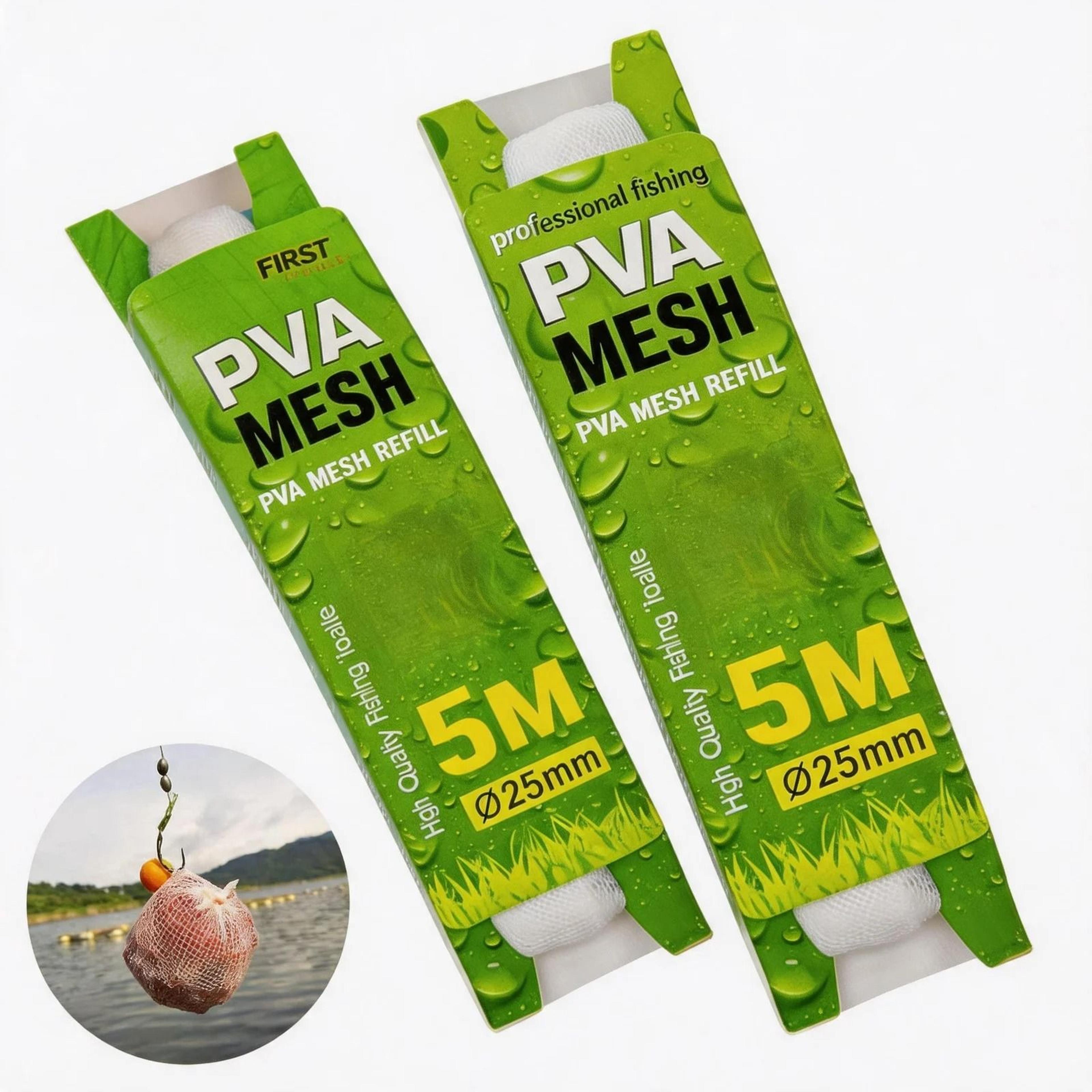 water soluble pva fishing mesh roll for carp bait feeding and casting