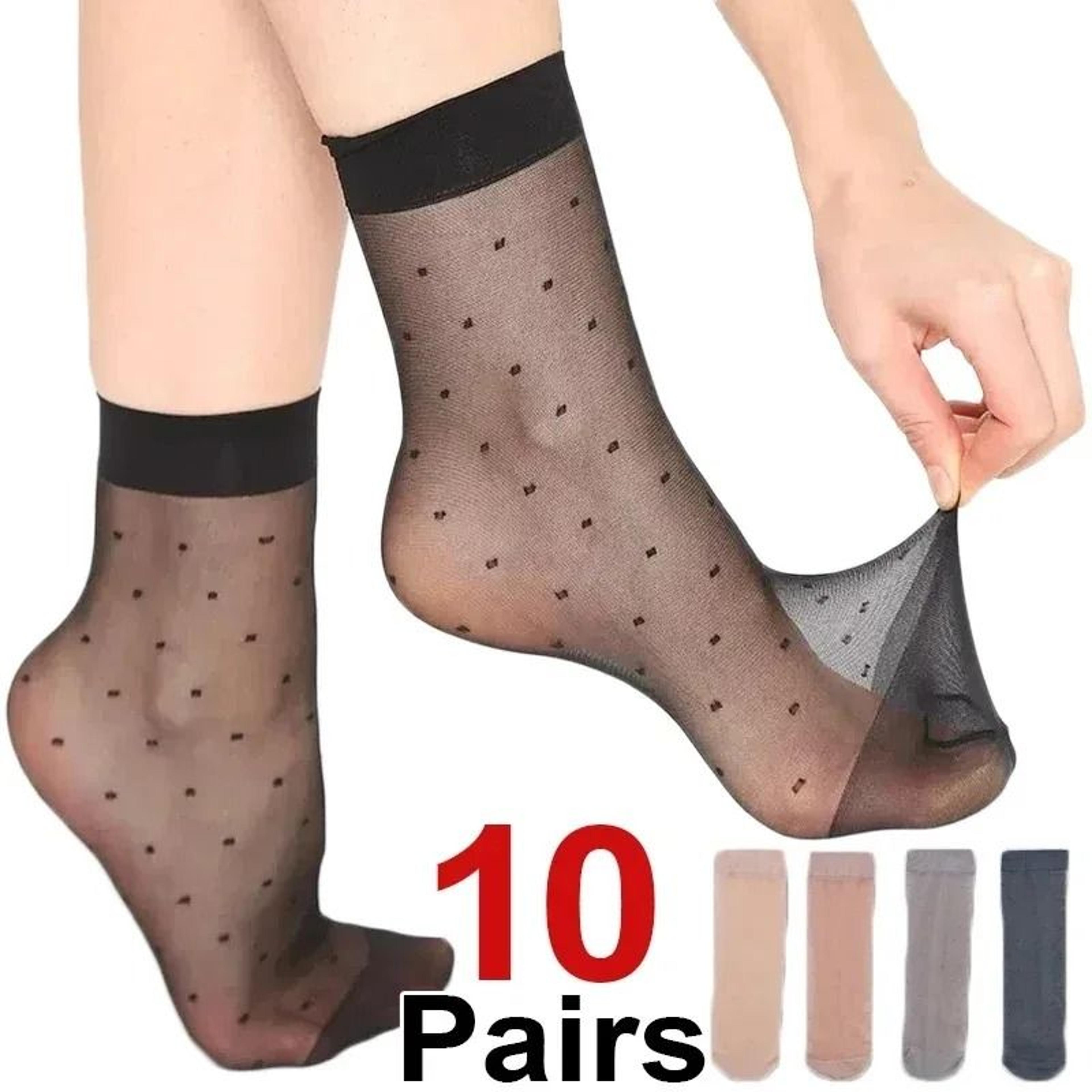 sheer black polka dot ankle socks for women lightweight summer fashion style