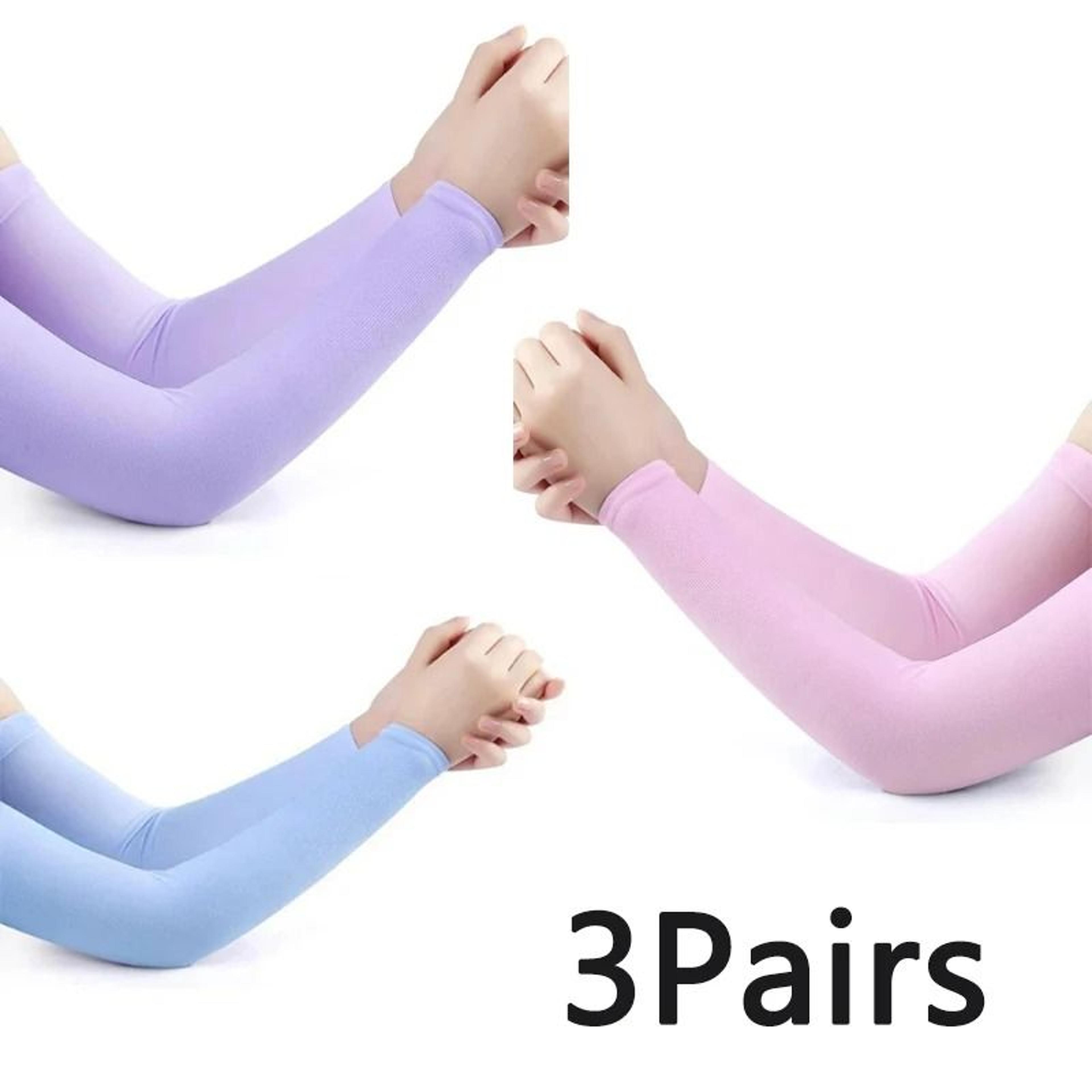 cooling ice silk uv protection arm sleeves with hand covers for outdoor activities