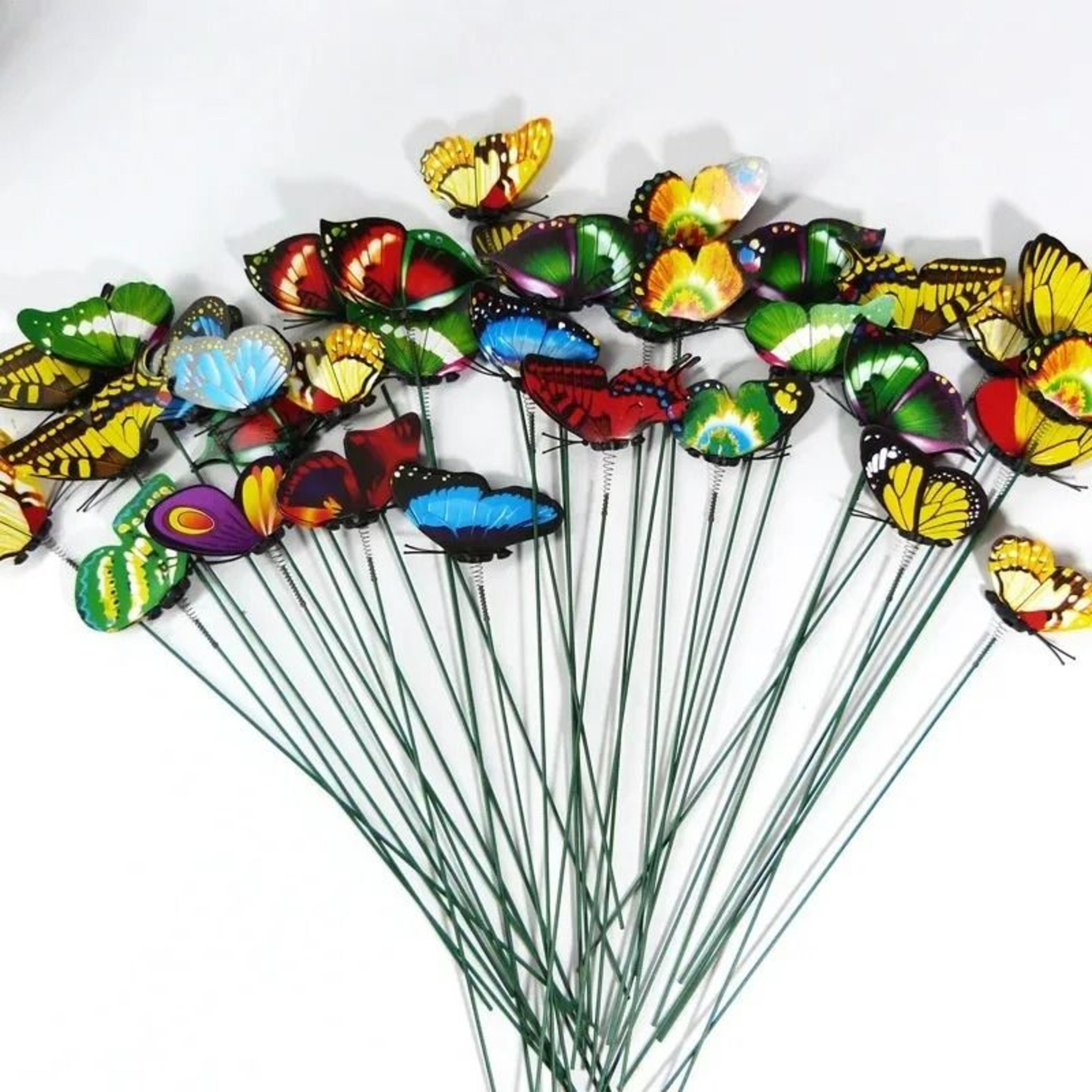 colorful waterproof butterfly garden stakes