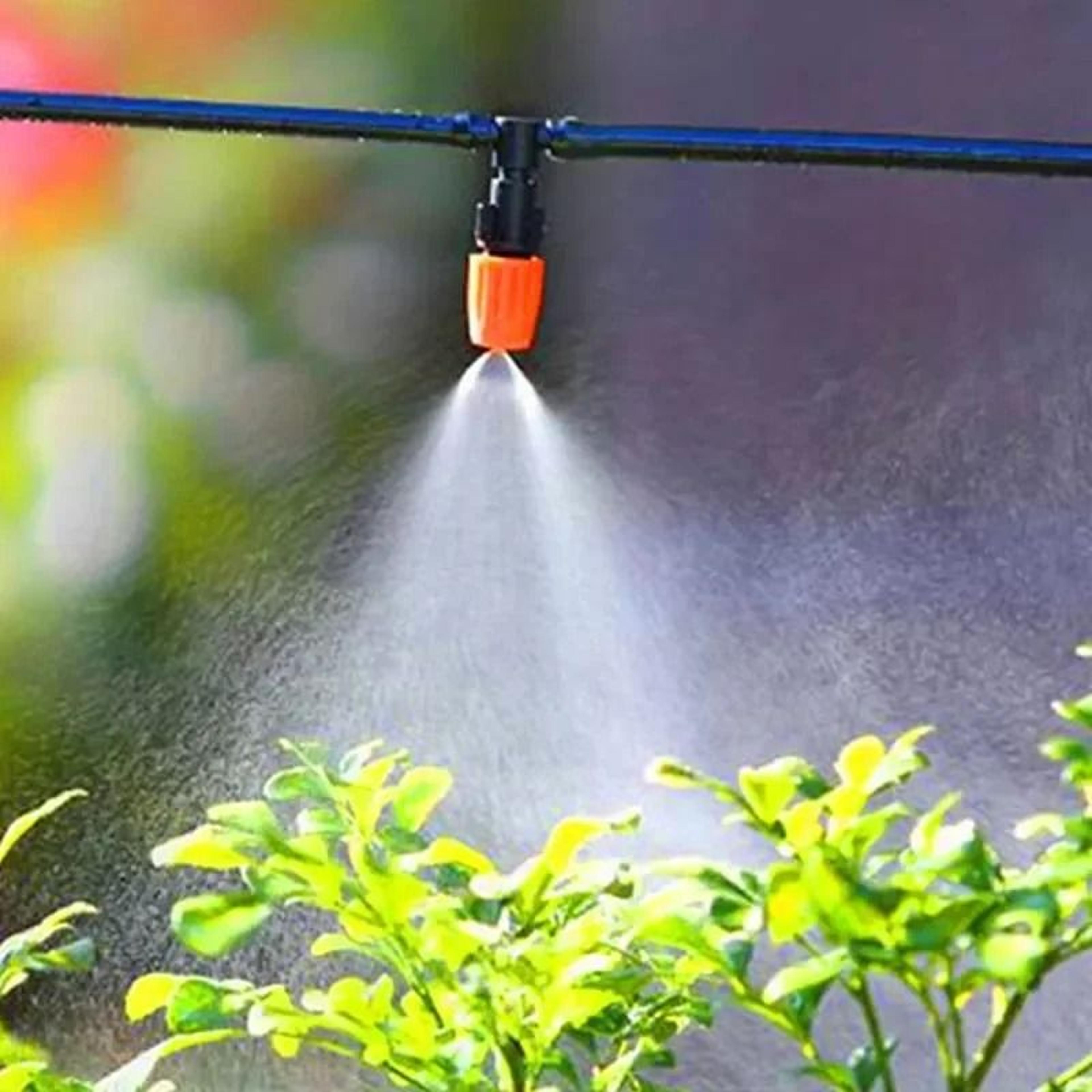 automatic garden misting irrigation kit with fog nozzles and pe hose connectors
