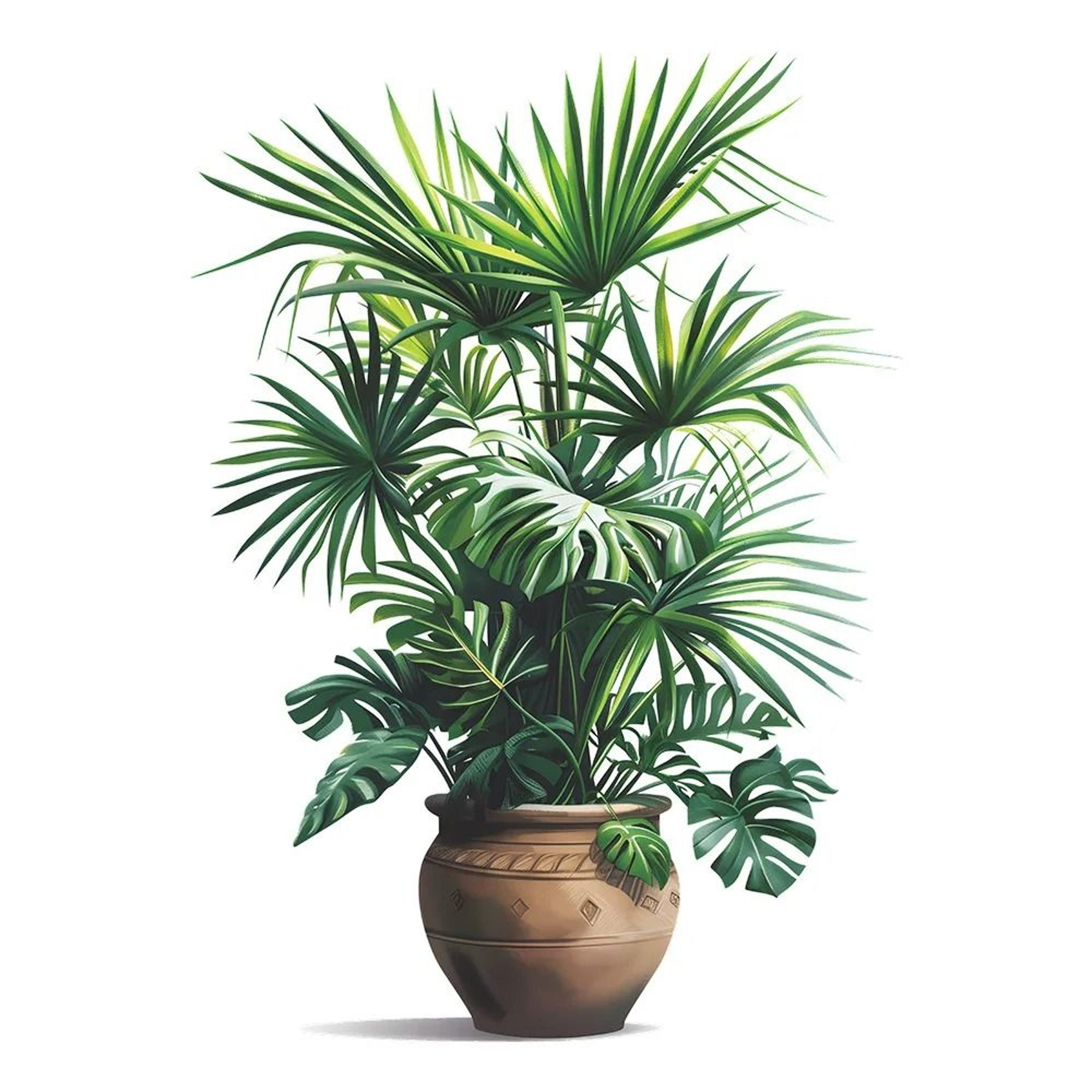 botanical potted plant wall decal self adhesive green home decor