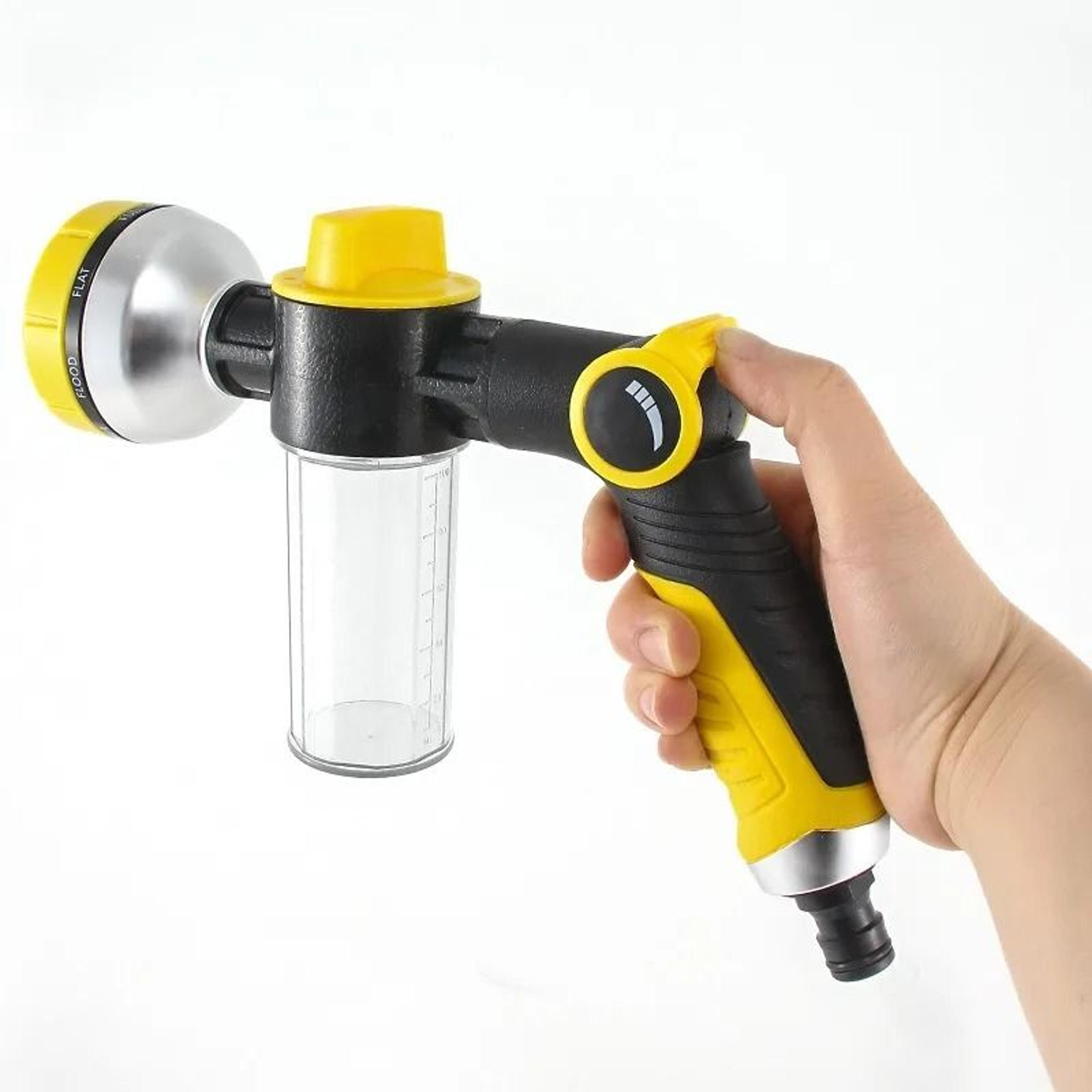high pressure car wash spray gun with foam bottle and 10m hose