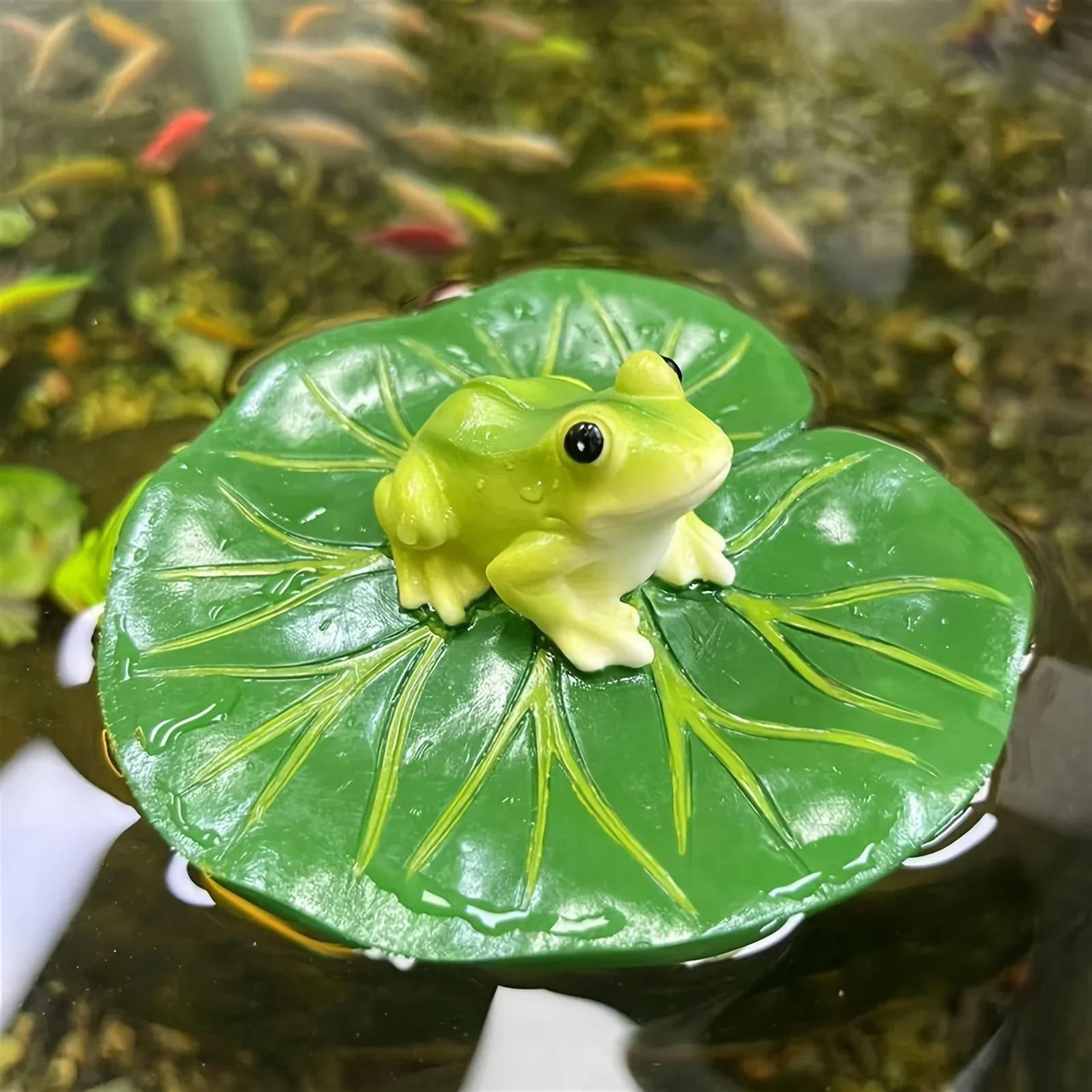 cute floating frog pond decoration for garden pool yard water feature display