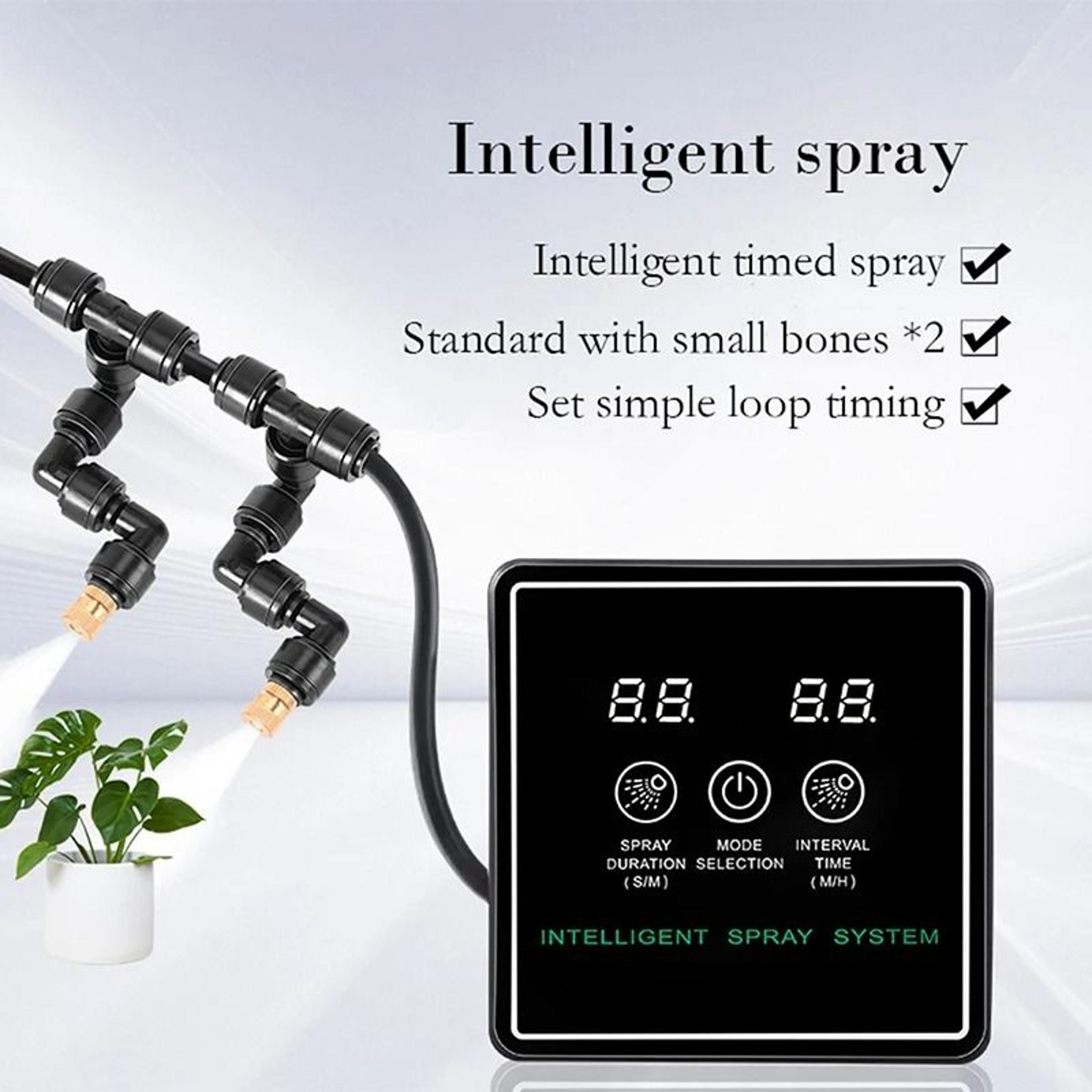 smart touch screen automatic terrarium misting system with timer and adjustable nozzles