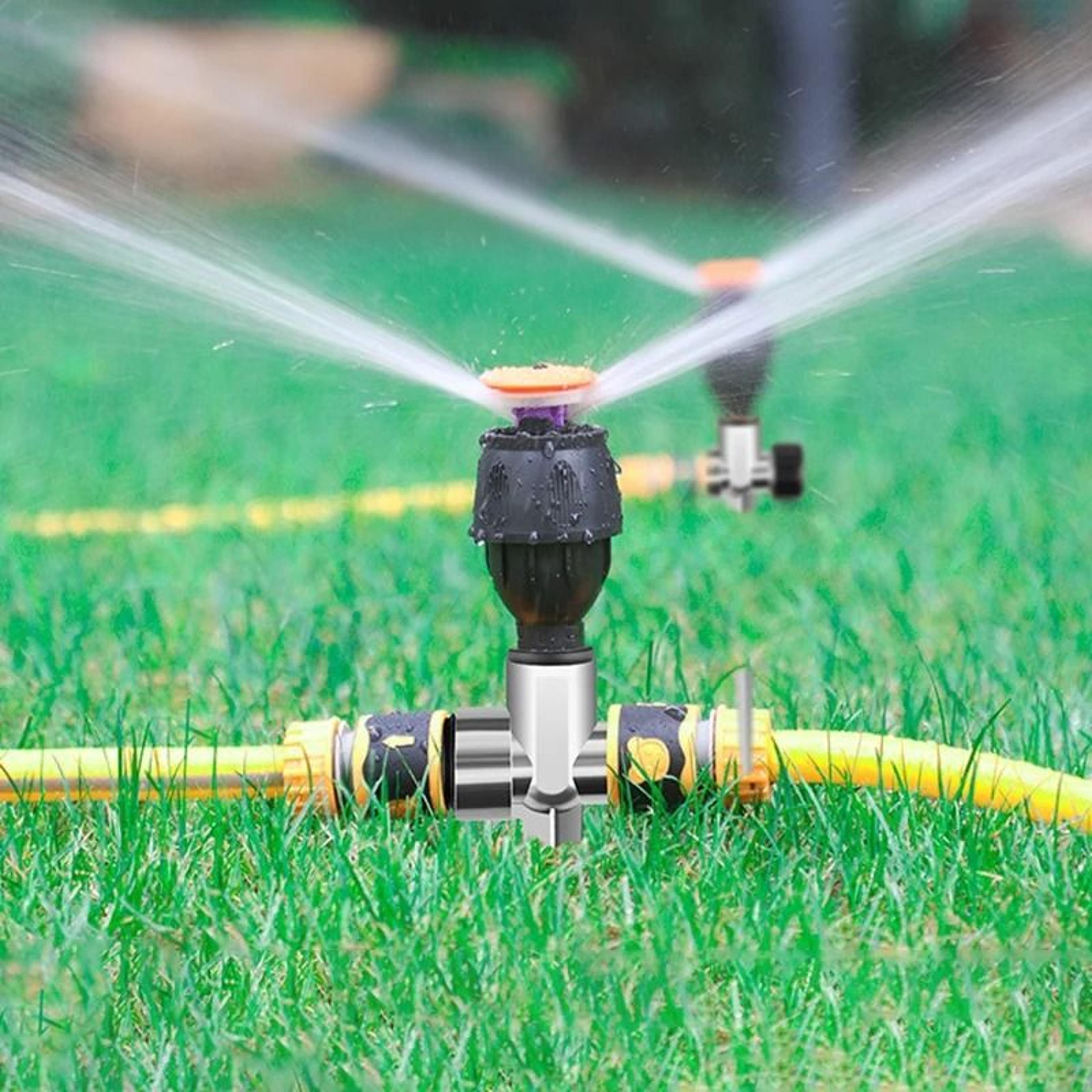 automatic 360 degree rotating garden sprinkler with 10m hose for large lawns