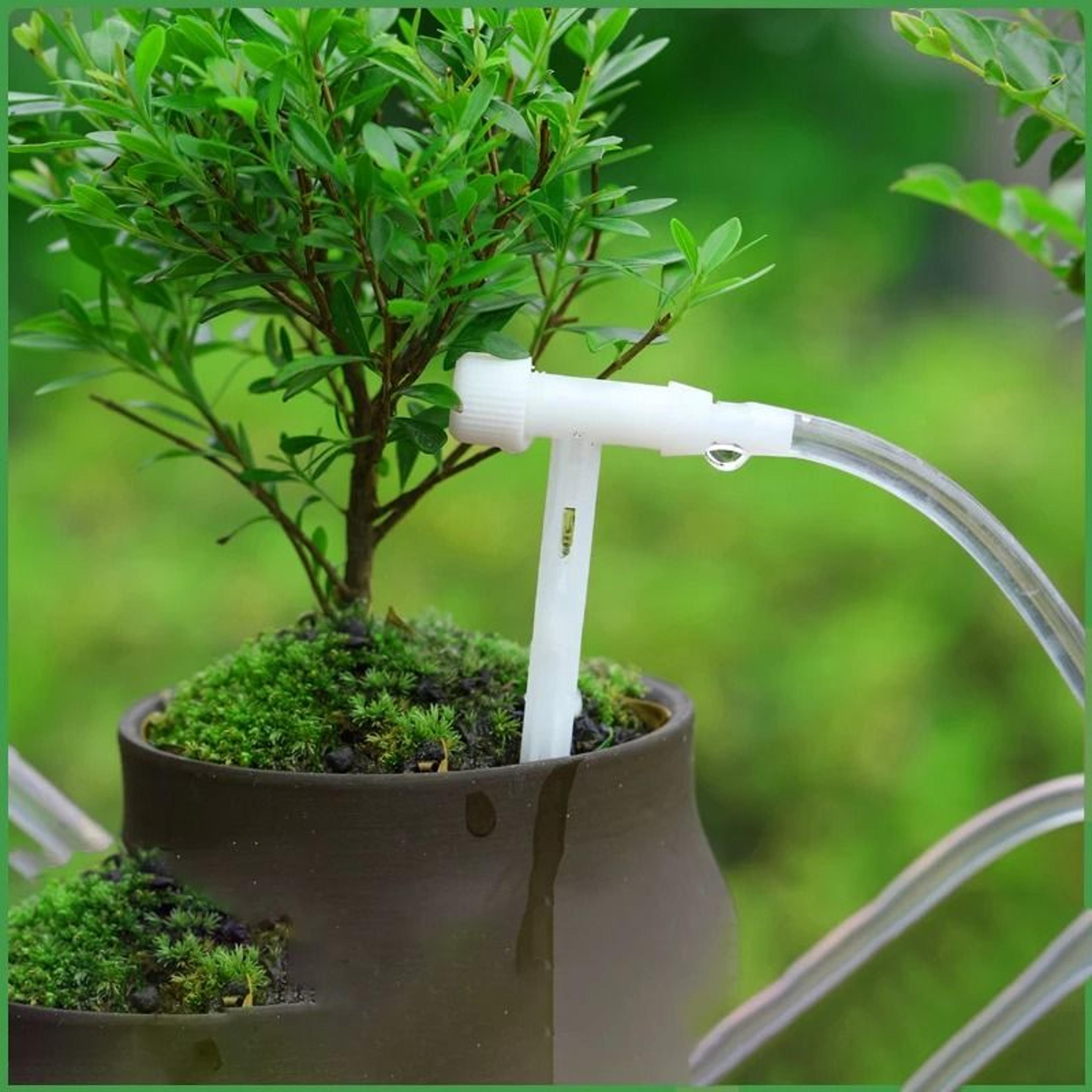 efficient adjustable valve drip irrigation kit for potted plants greenhouses and gardens