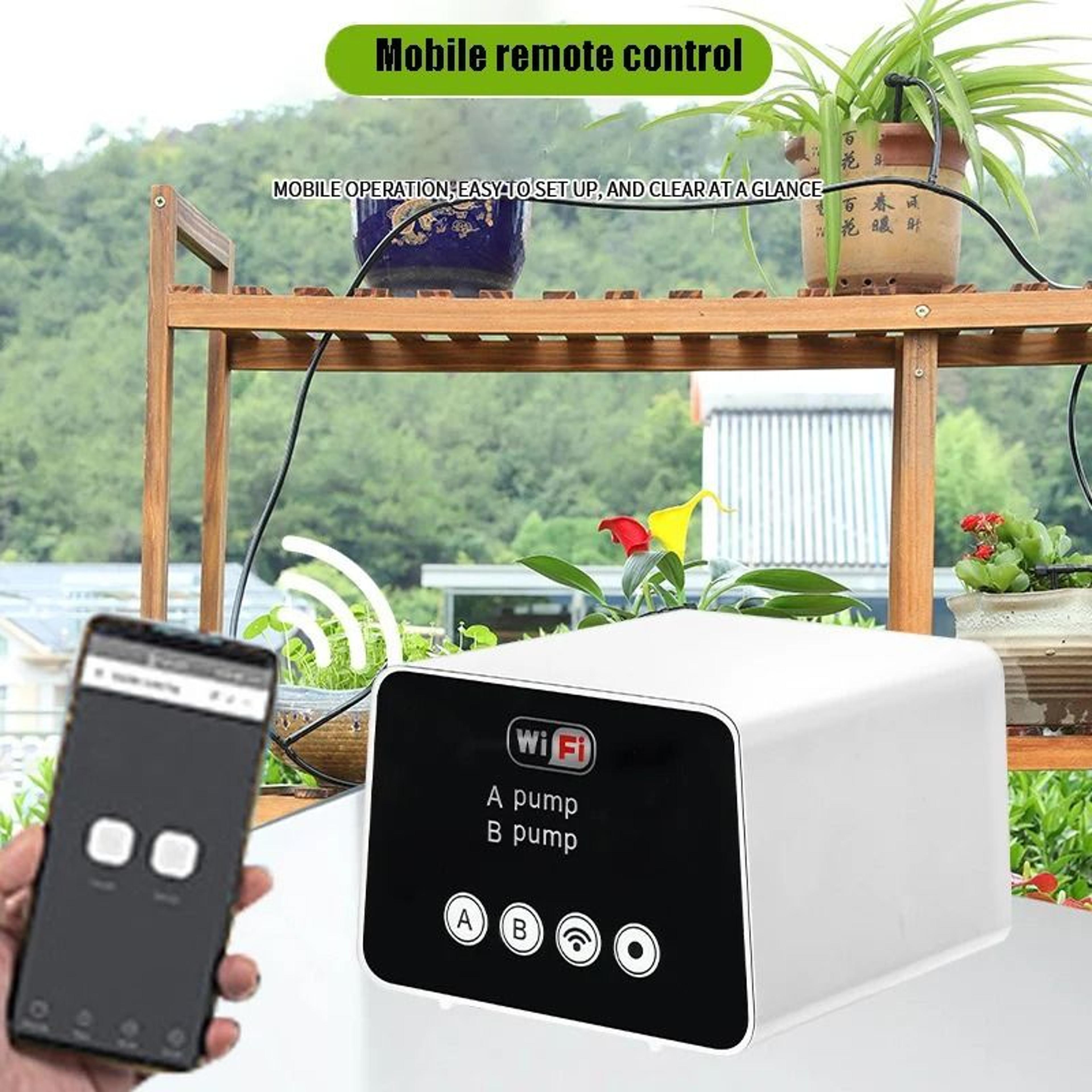 smart wifi dual pump drip irrigation kit for automatic plant watering control