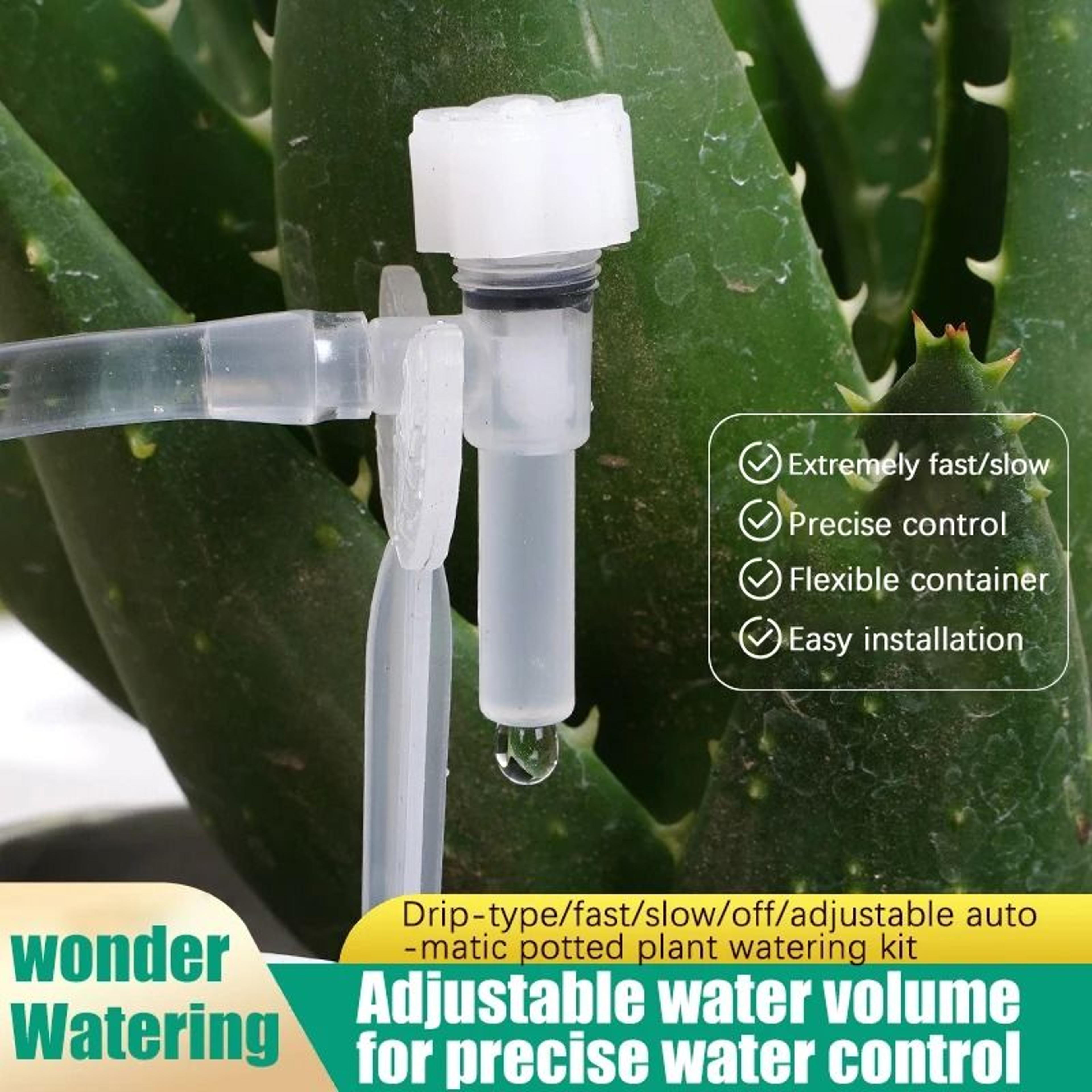 adjustable drip irrigation kit with 4 by 7mm hose for potted plants