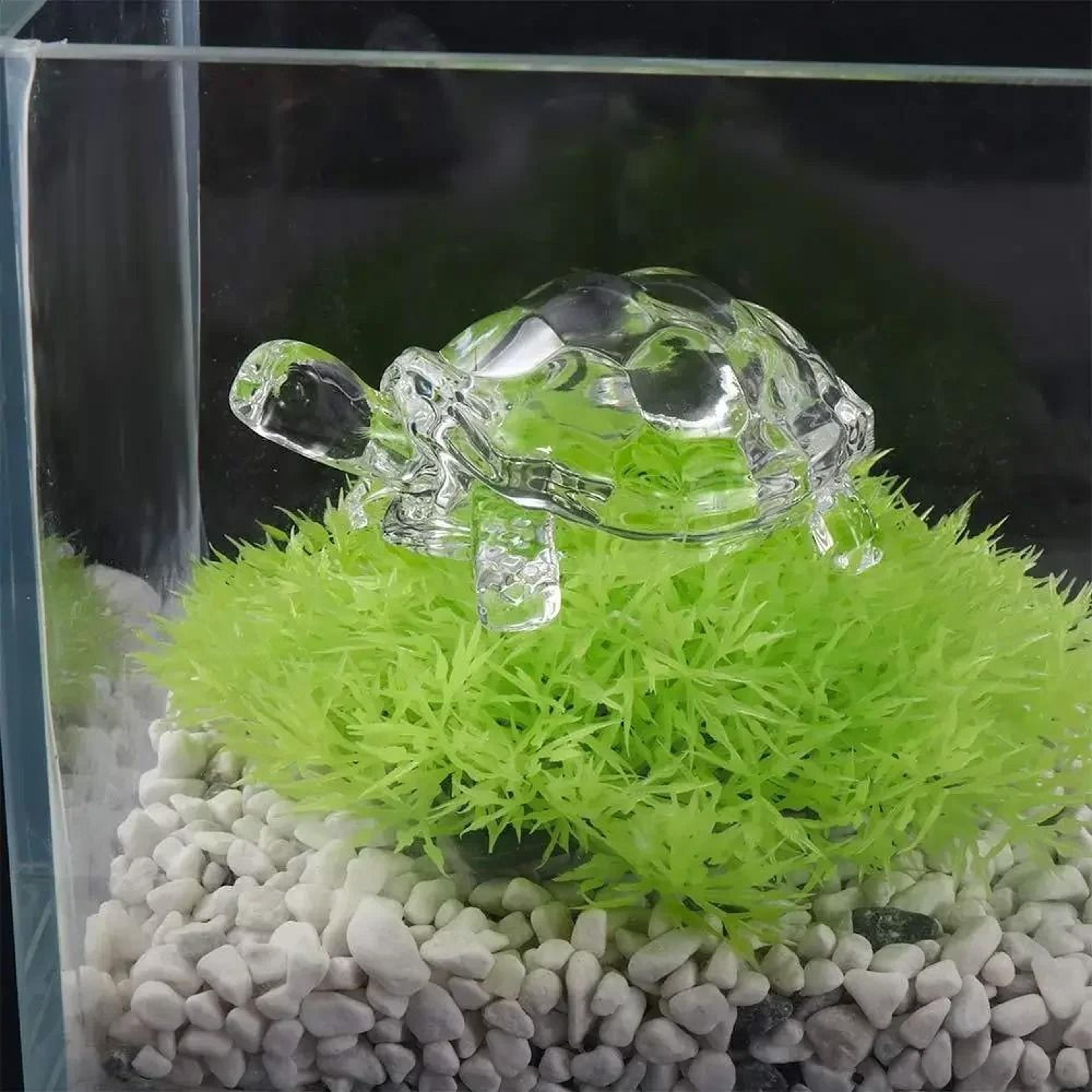 crystal turtle figurine for aquarium home office desk and feng shui decor