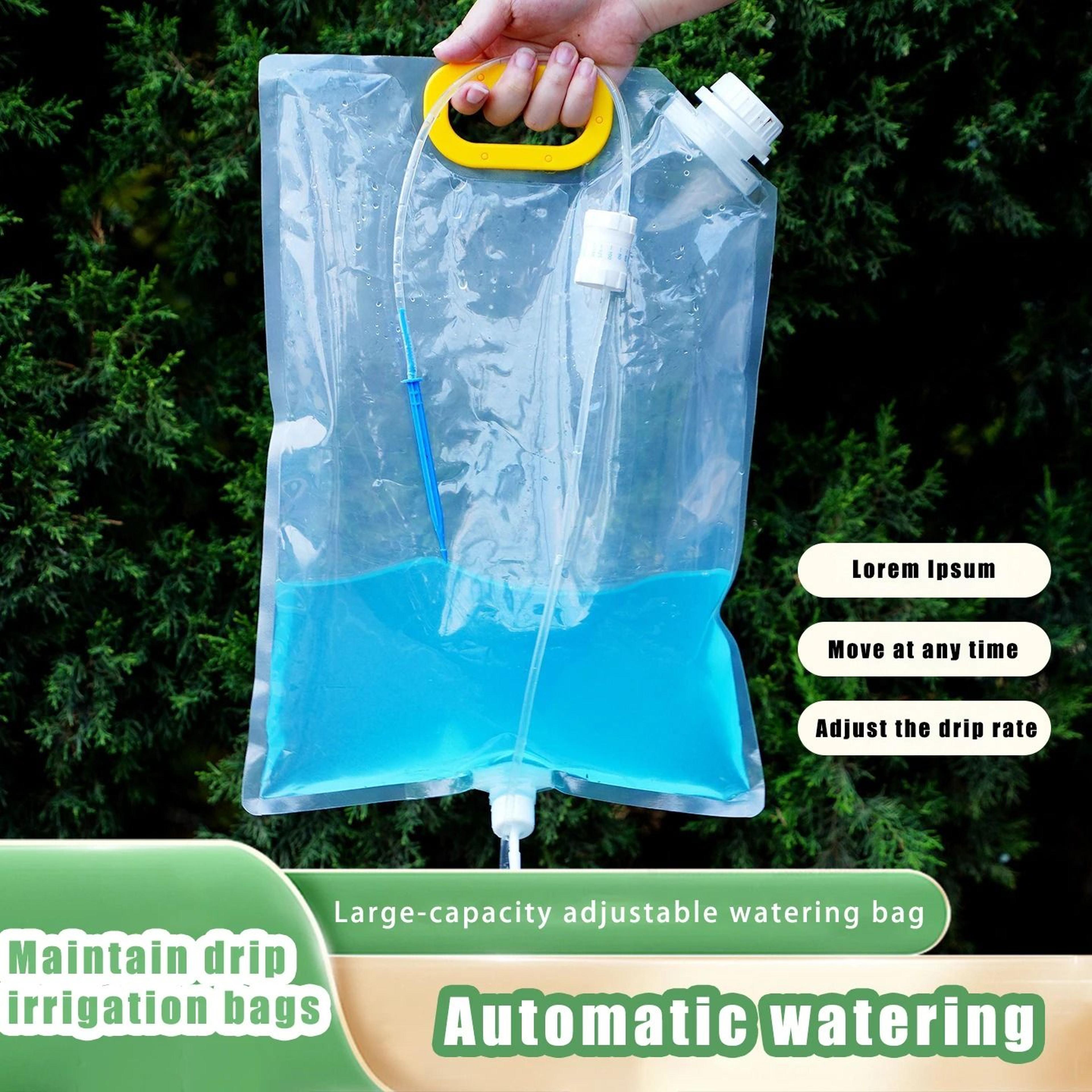 5l automatic plant watering bag with adjustable drip arrow