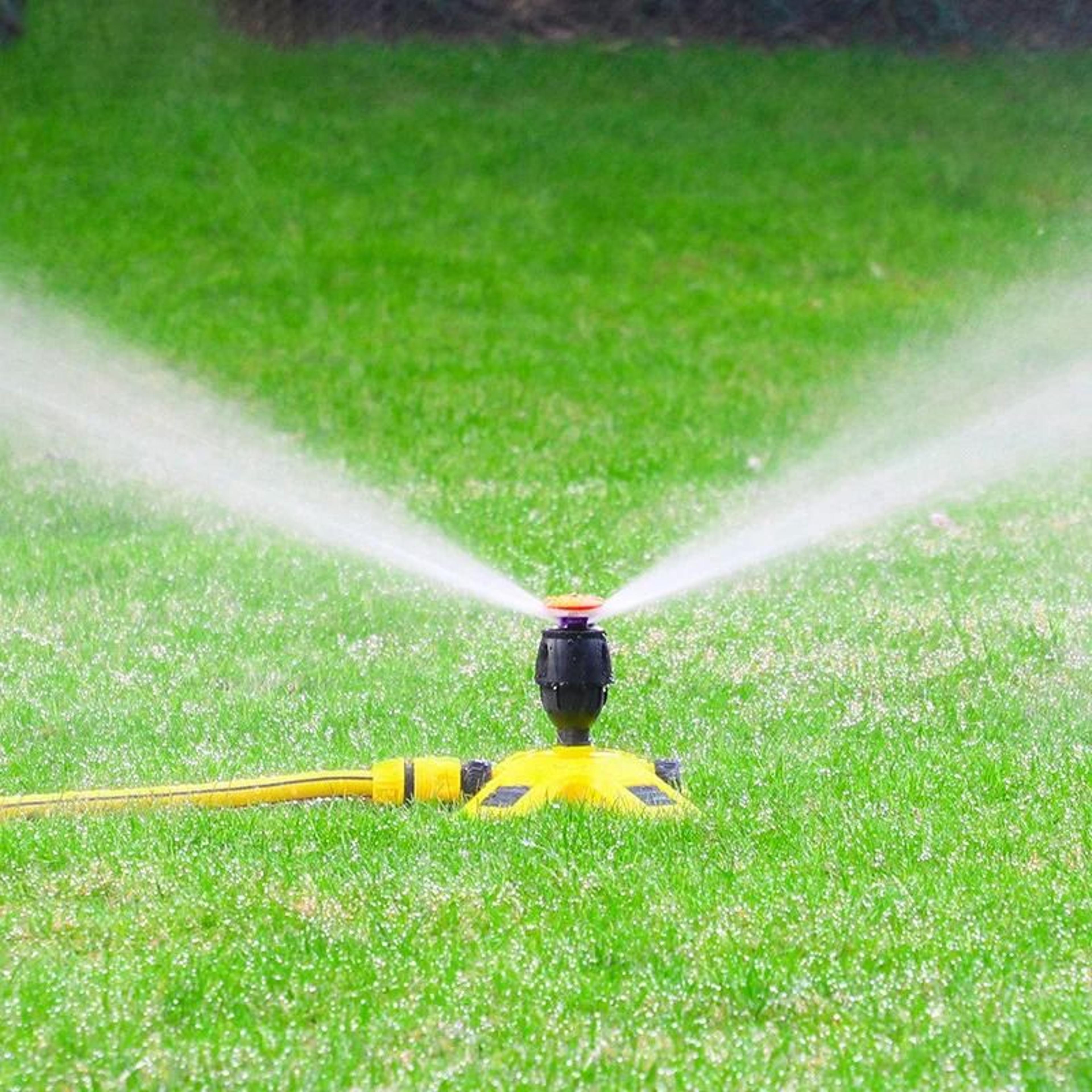 automatic 360 degree rotating lawn sprinkler for wide garden watering coverage areas