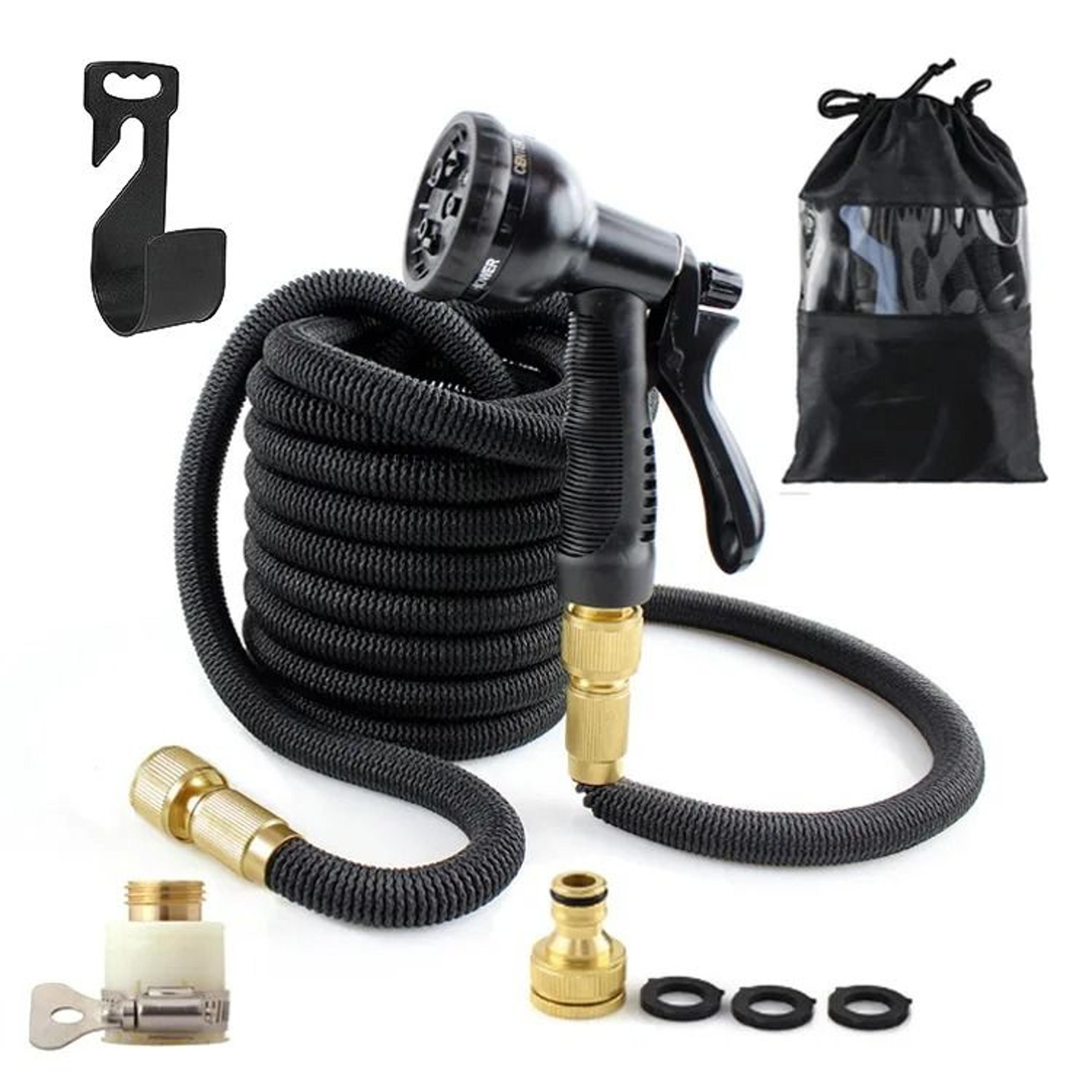 expandable flexible garden hose for easy watering car washing and outdoor cleaning