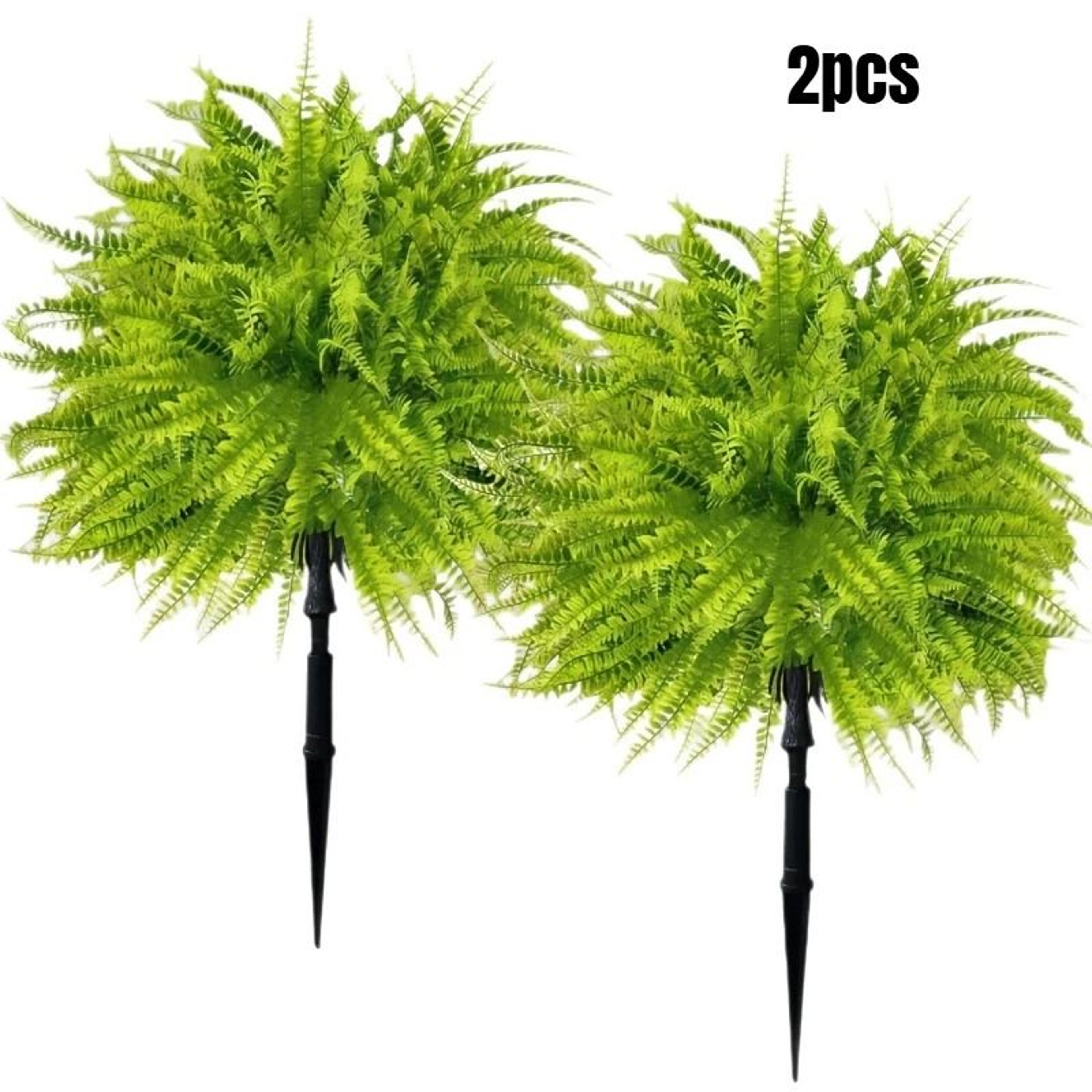 lifelike artificial fern and cypress garden stakes
