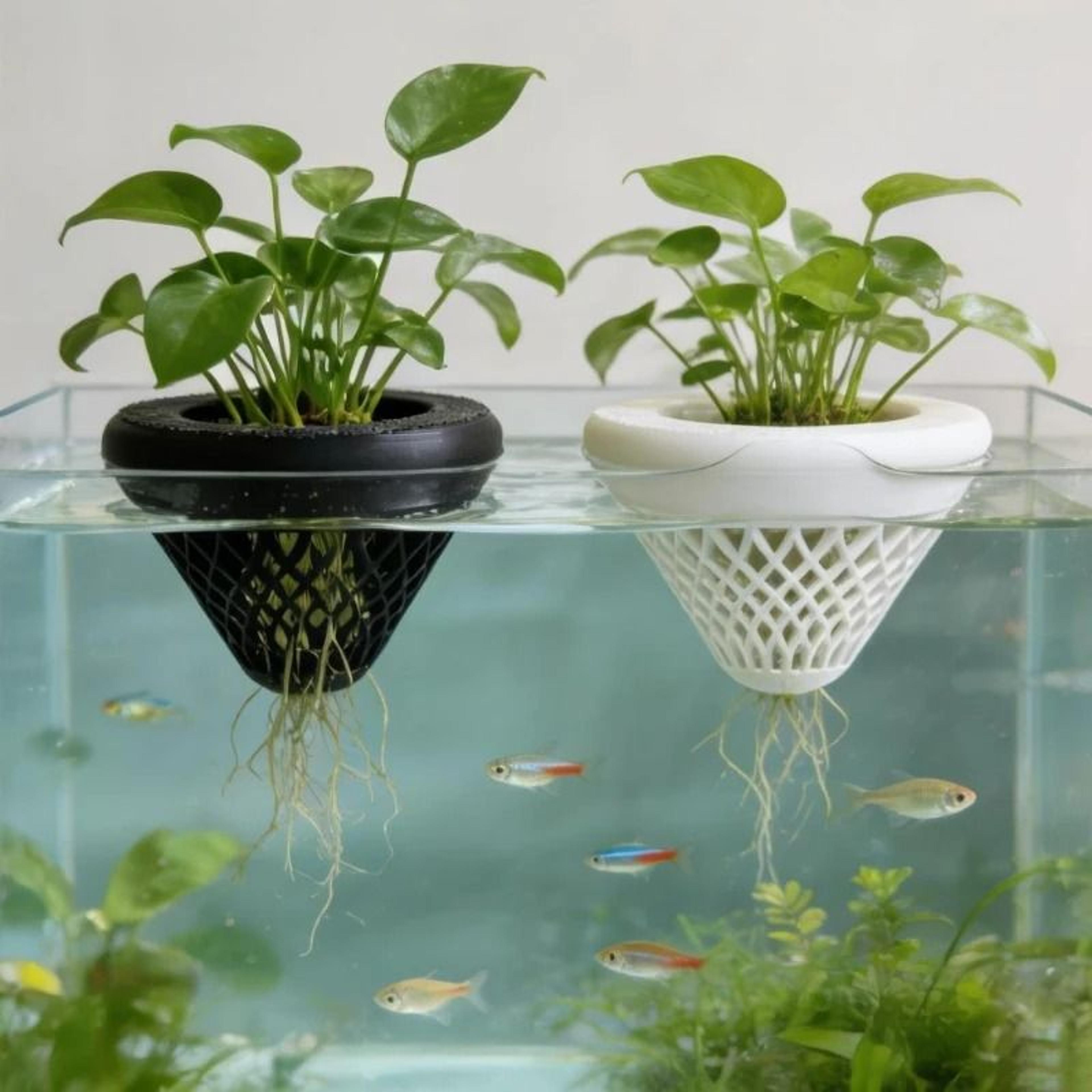 floating hydroponic aquarium plant pot