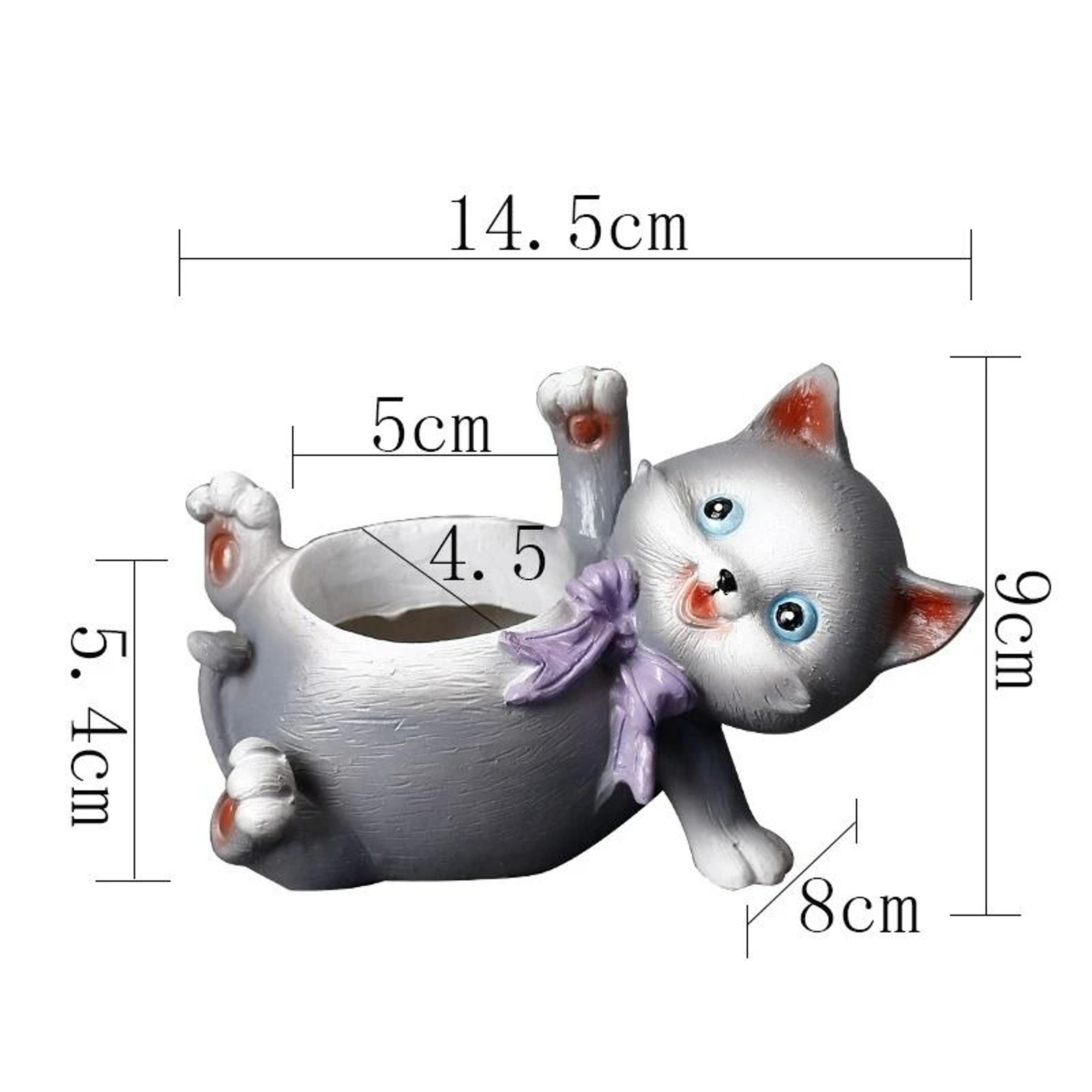 cute cat succulent planter resin indoor plant pot