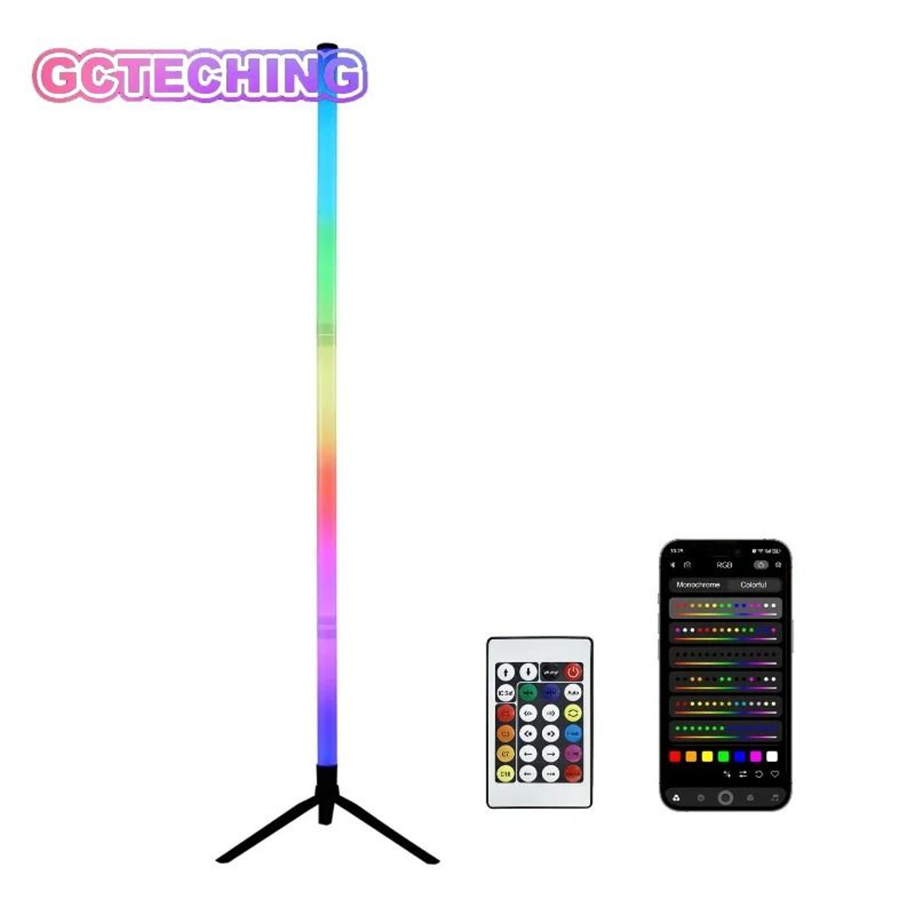 120cm sound reactive rgb corner floor lamp