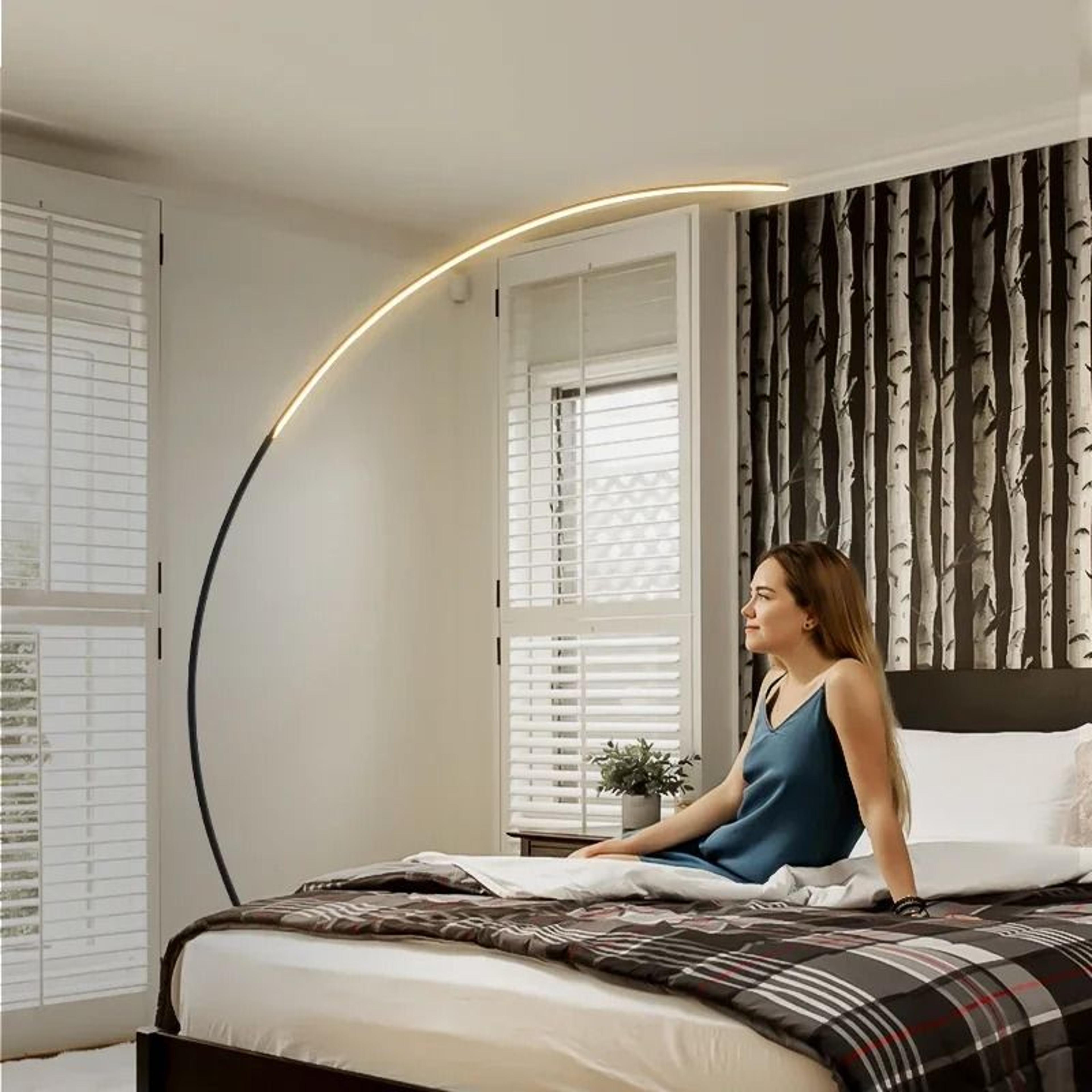 nordic rgb arc floor lamp with app and remote control