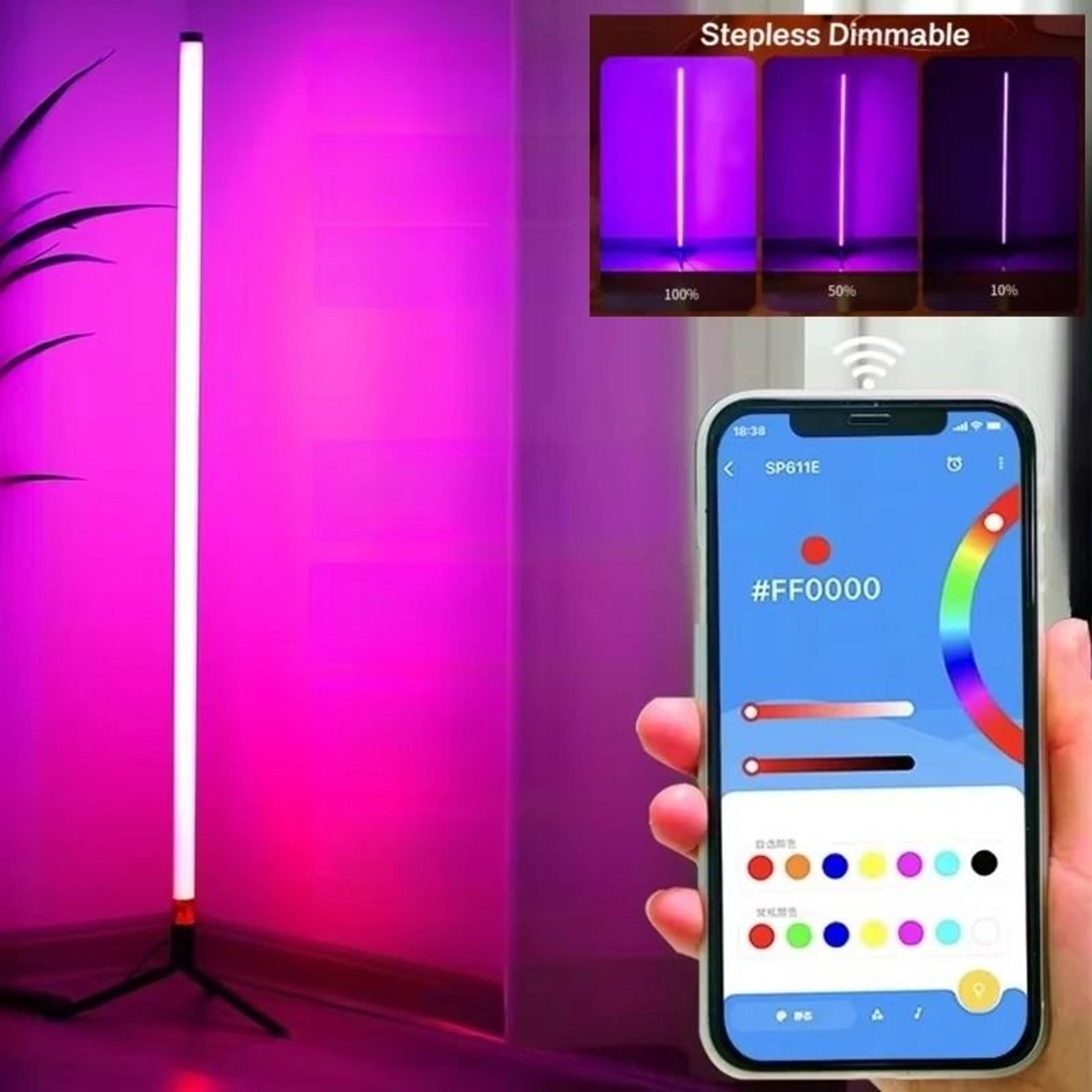 scandinavian rgb corner floor lamp for color changing bedroom ambience