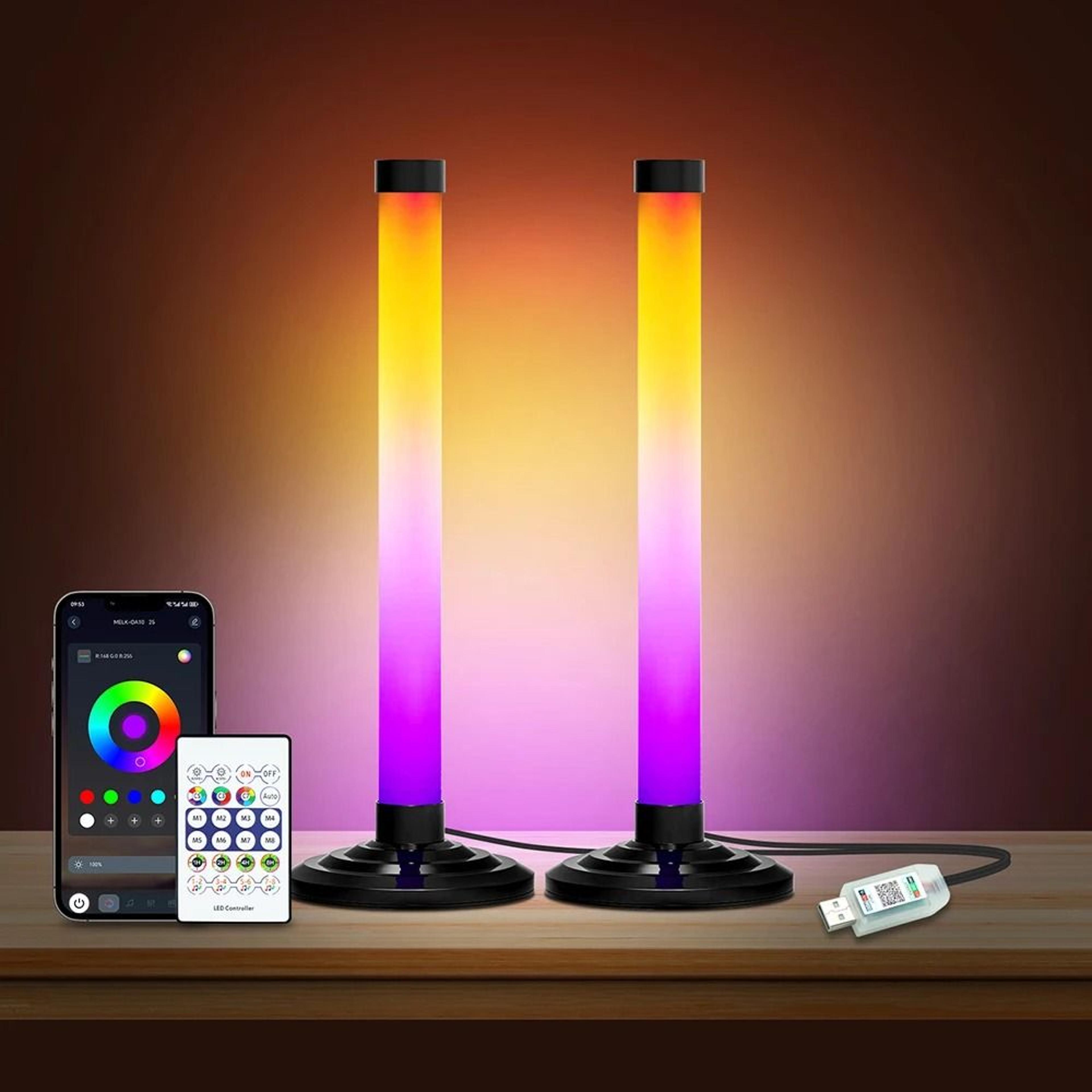 smart rgbic floor lamp kit for immersive gaming and music sync lighting