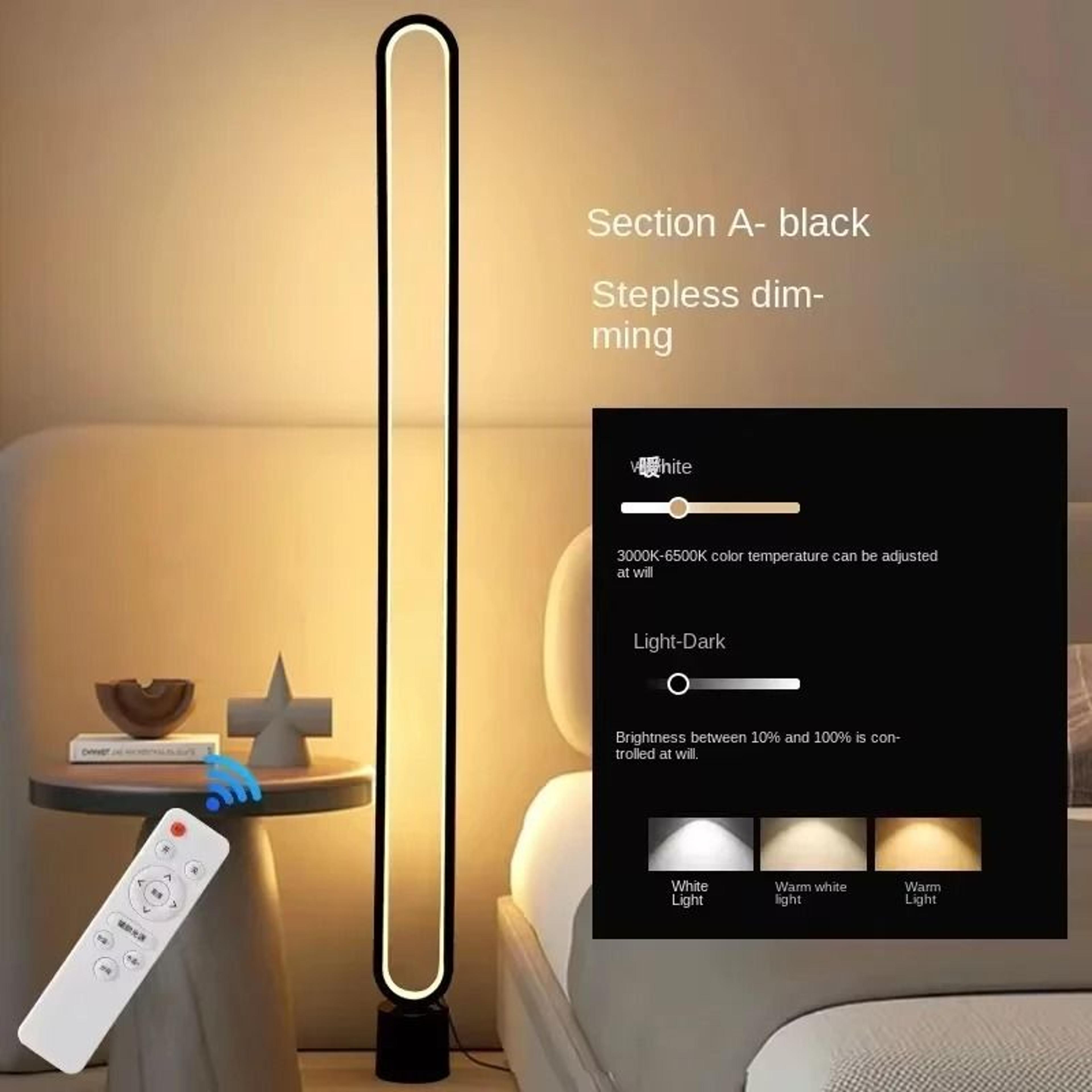 minimalist rgb led floor lamp with remote dimming and eye friendly light